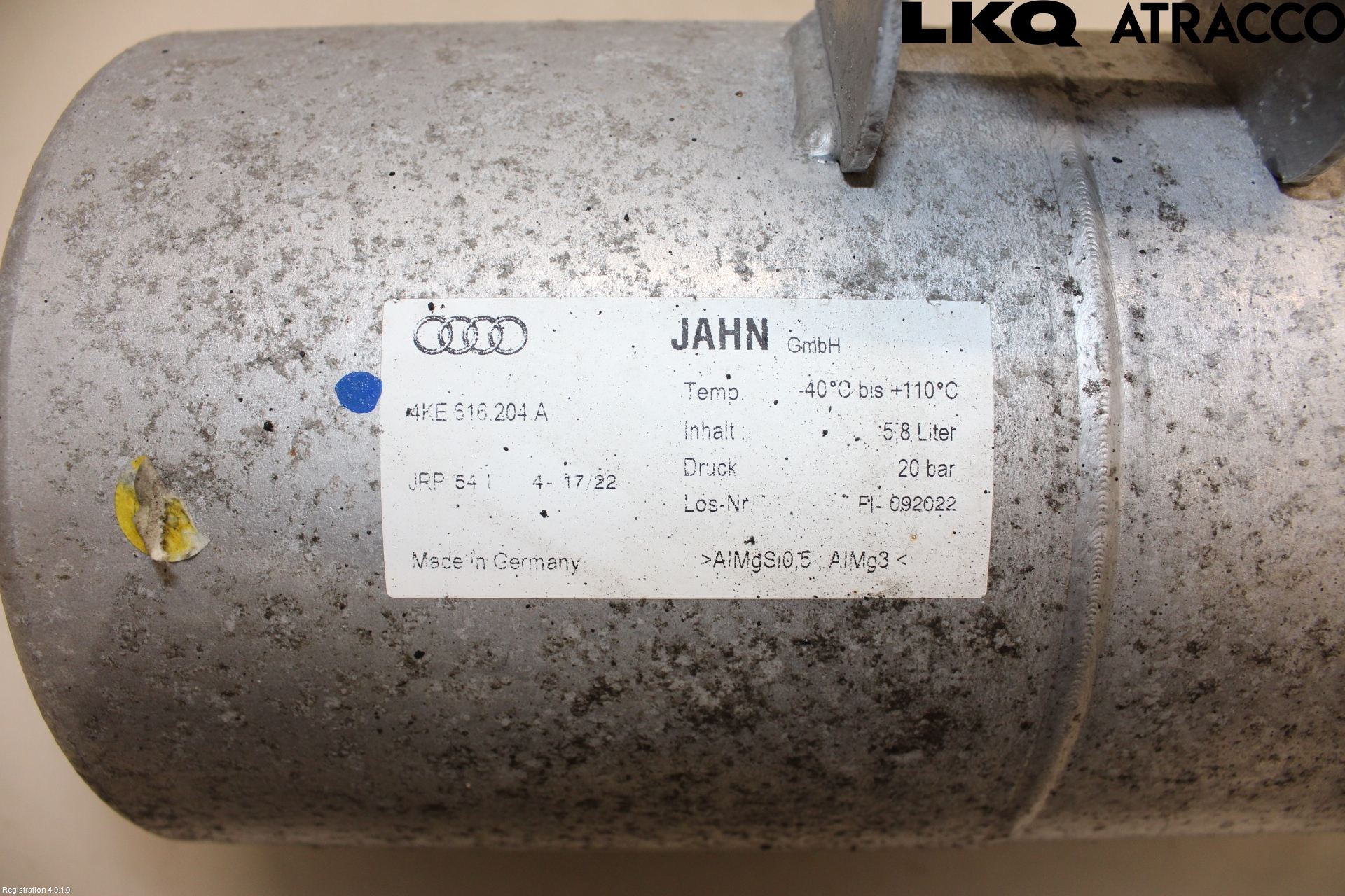 Audi E-TRON, S GE 19- Nivå/Lufrfrändring Trycktank