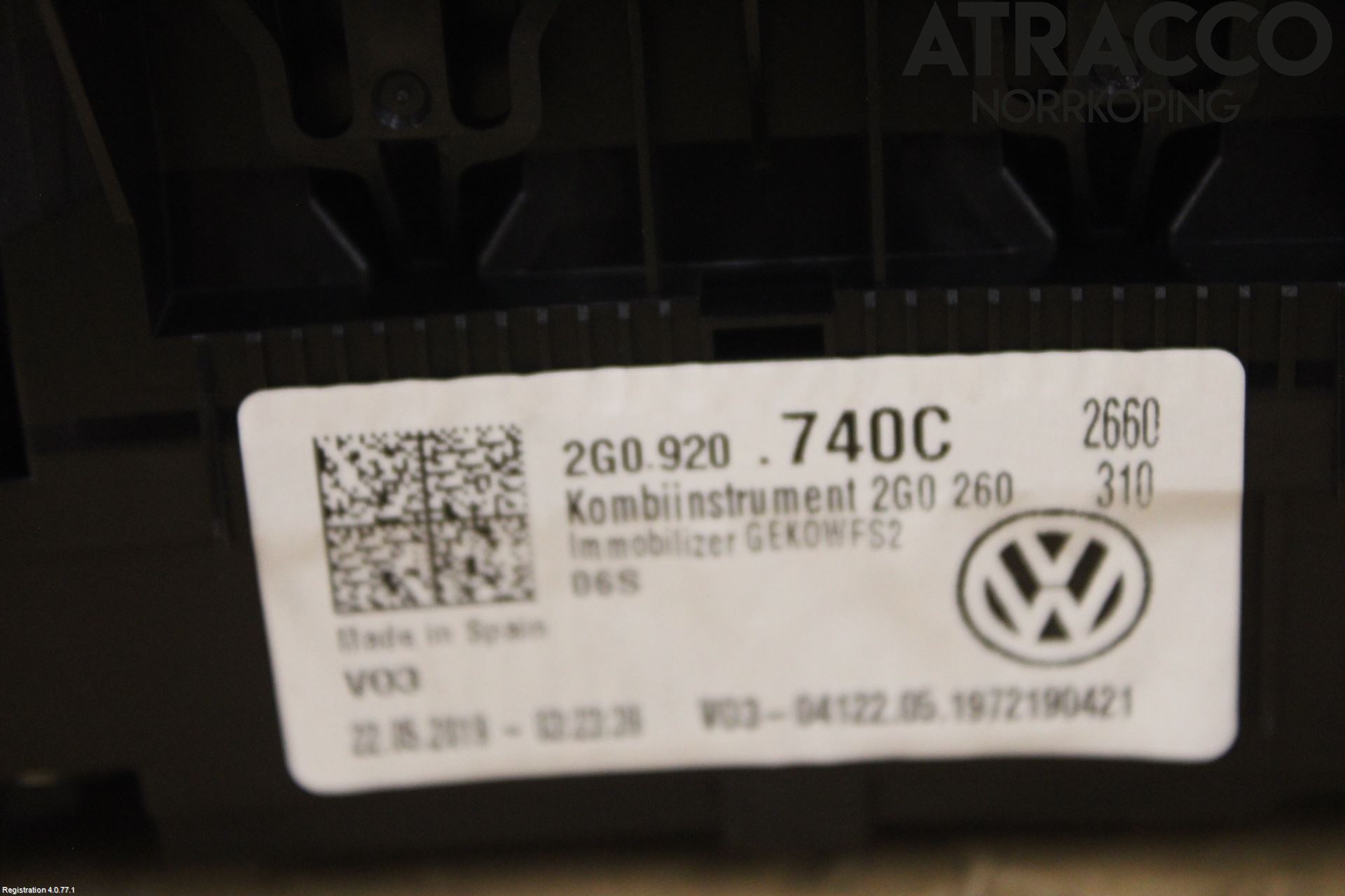 Volkswagen VW T-CROSS 19- Instr Kombinert