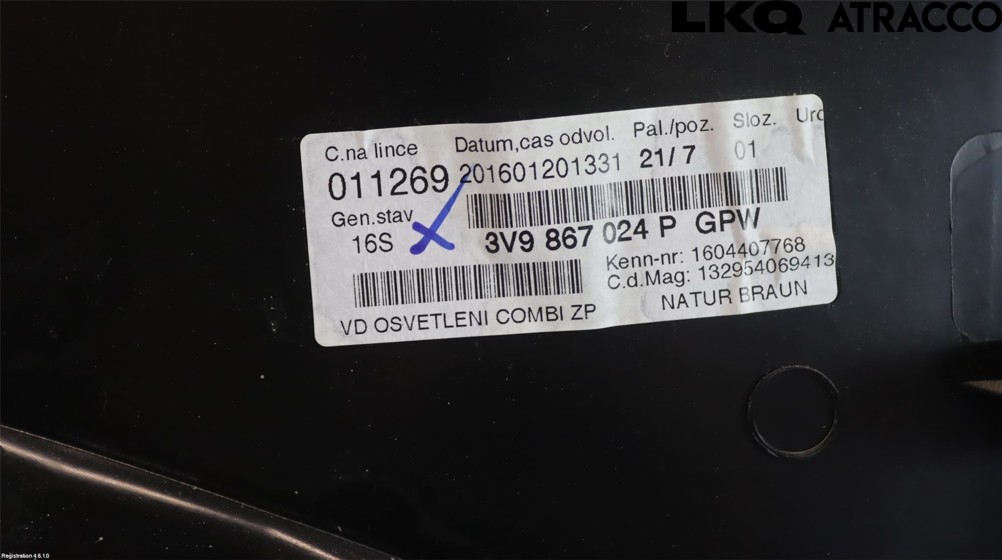 Skoda SUPERB 16-24 Innr Dørtrekk Høyre