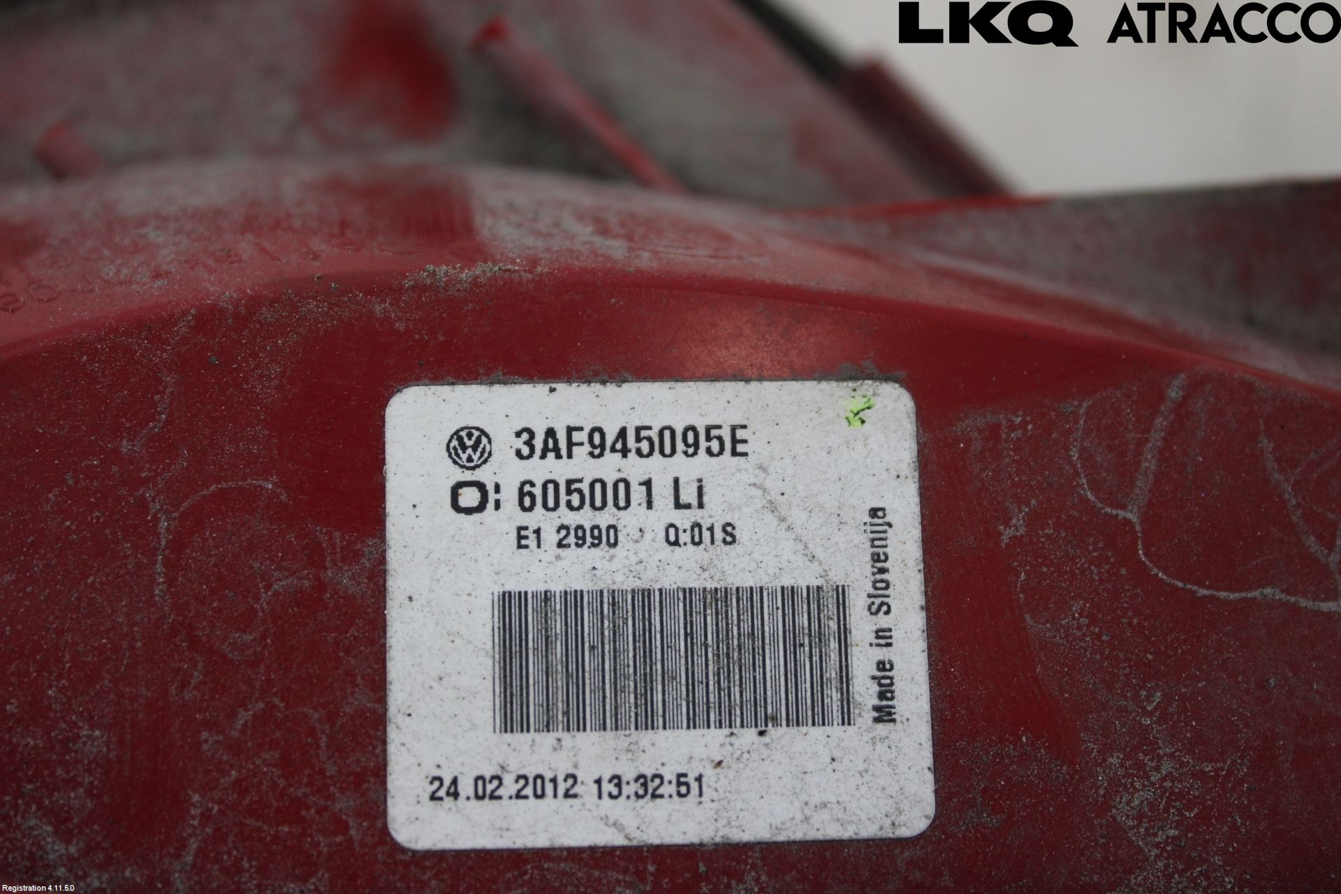 Volkswagen VW PASSAT 11-14 Baklykt Venstre