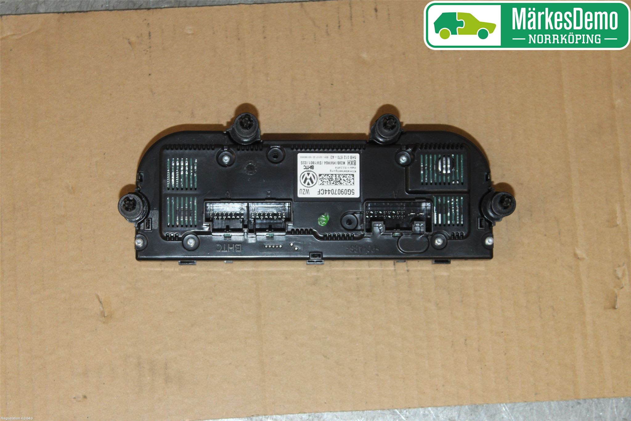 Volkswagen VW GOLF / E-GOLF VII 13-20 Varmeapparat Panel(Regulering)