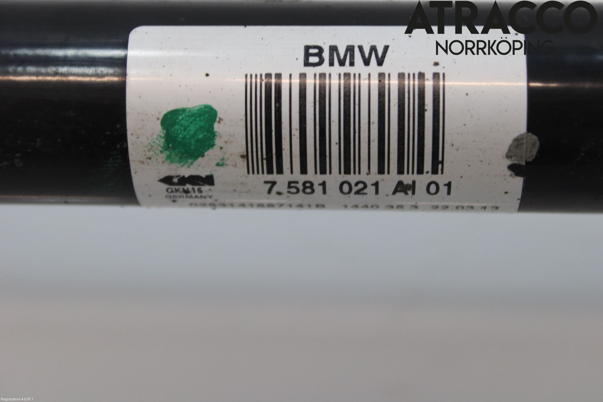 BMW 5 F10/F11/F18 09-17 Drivaksel Bak Kompl Venstre