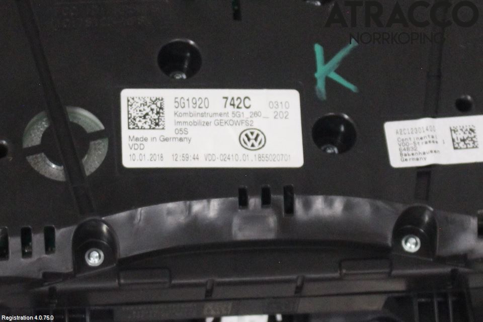 Volkswagen VW GOLF / E-GOLF VII 13-20 Instr Kombinert