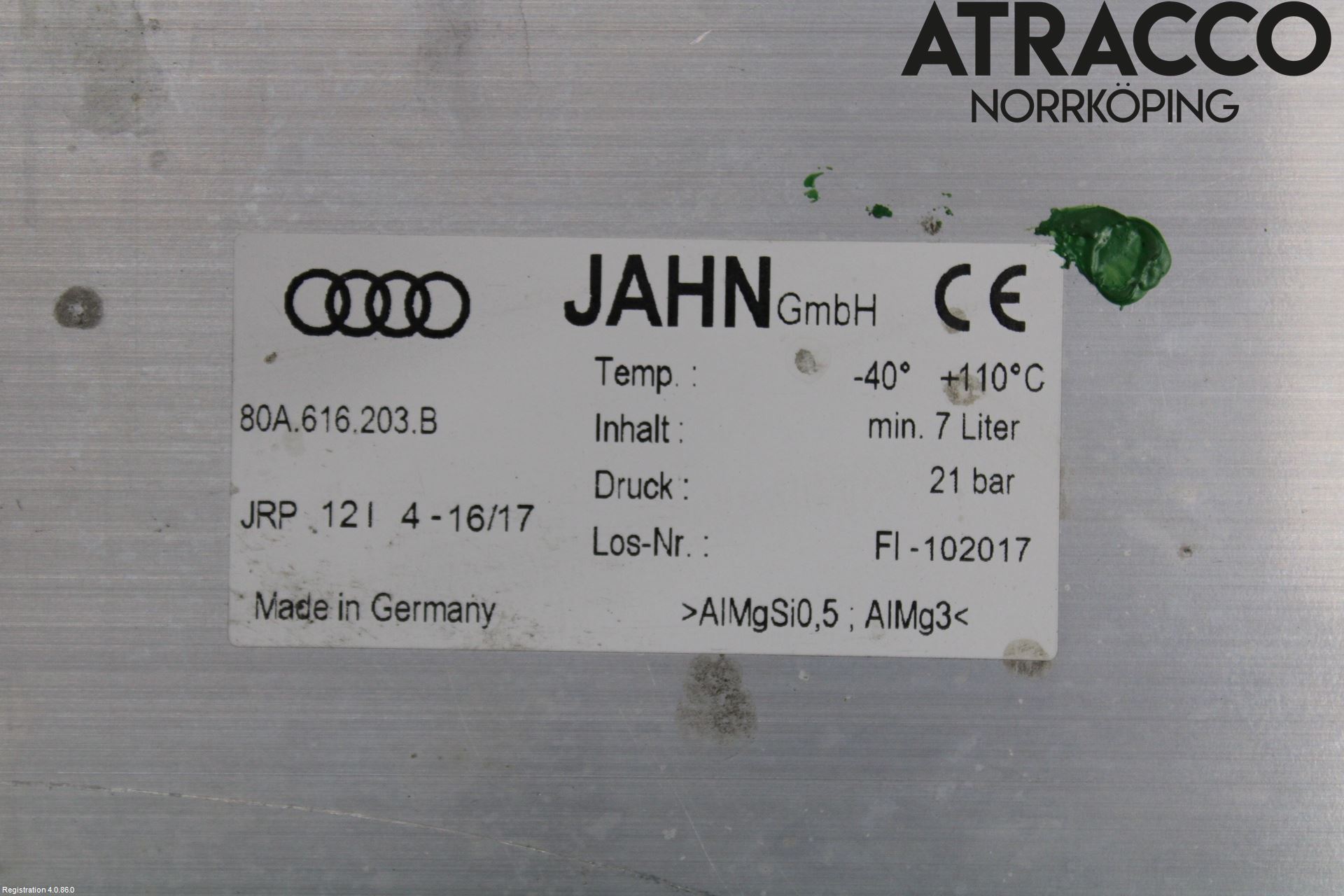 Audi Q5/SQ5 17- Nivå/Lufrfrändring Trycktank