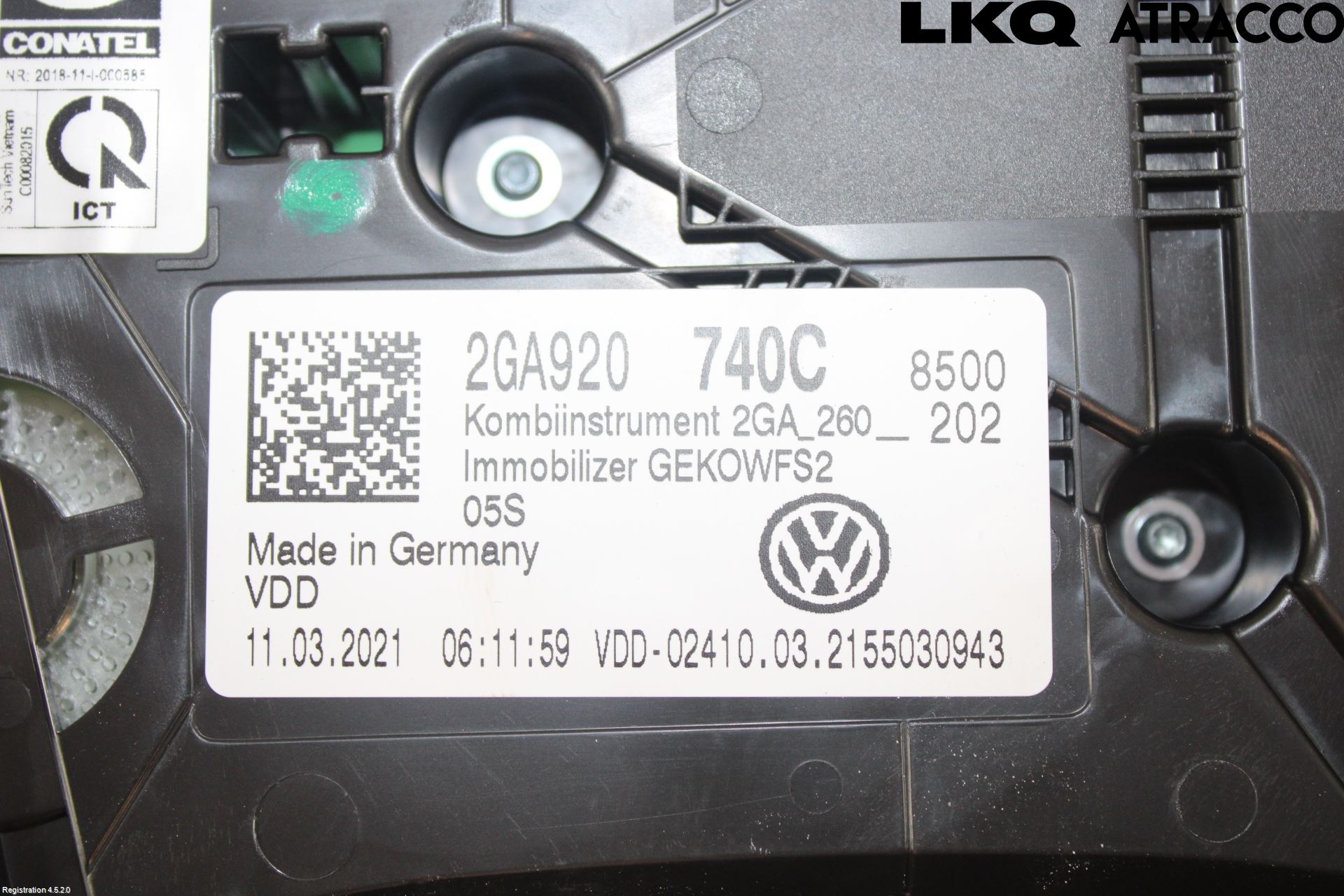 Volkswagen VW T-ROC 18- Instr Kombinert