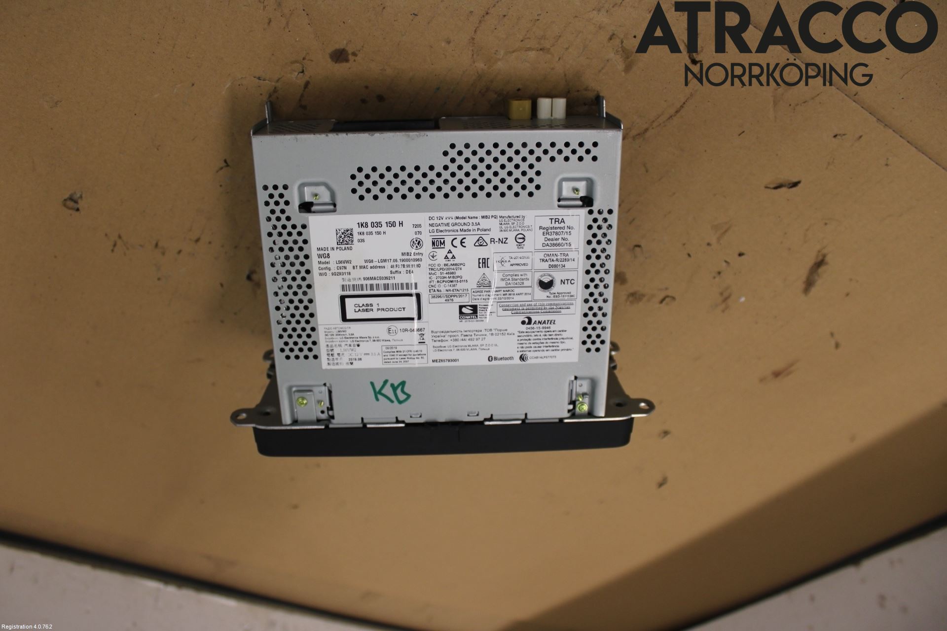 Volkswagen VW CADDY 16-20 Stereo Radio Med Cd