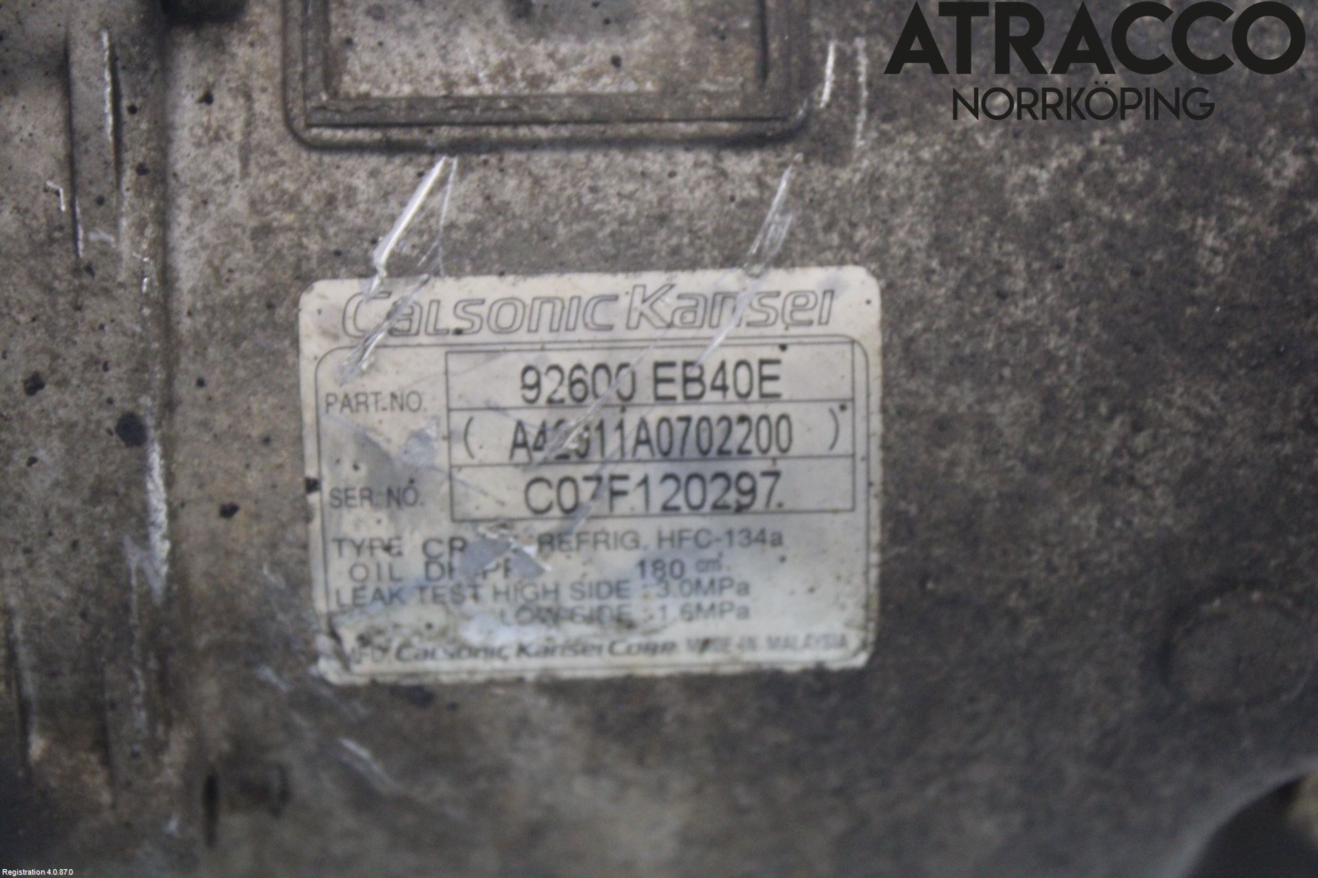 Nissan NAVARA 05-16 Varme Ac Kompressor