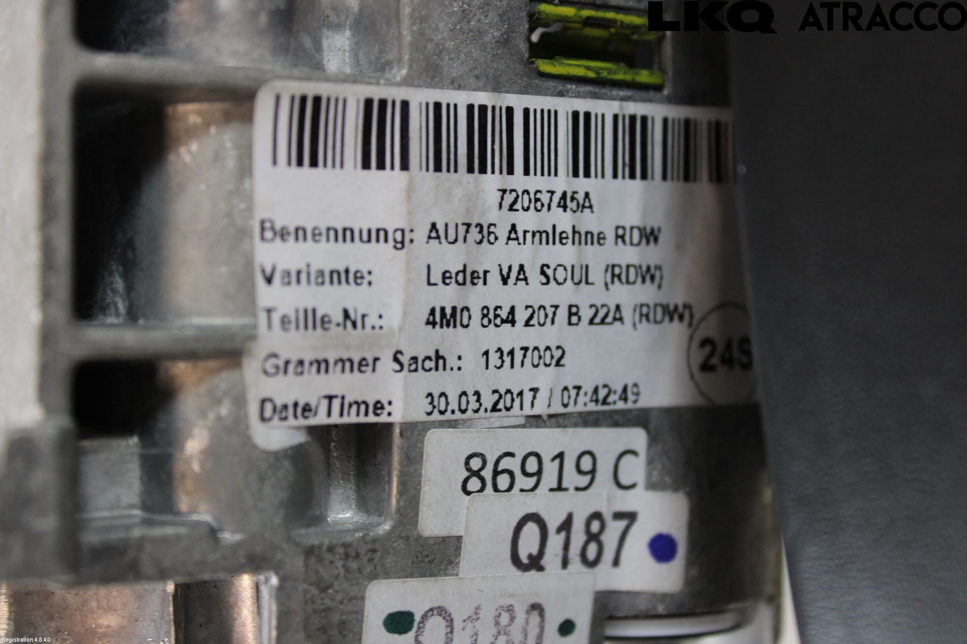 Audi Q7/SQ7 Innr Armlene