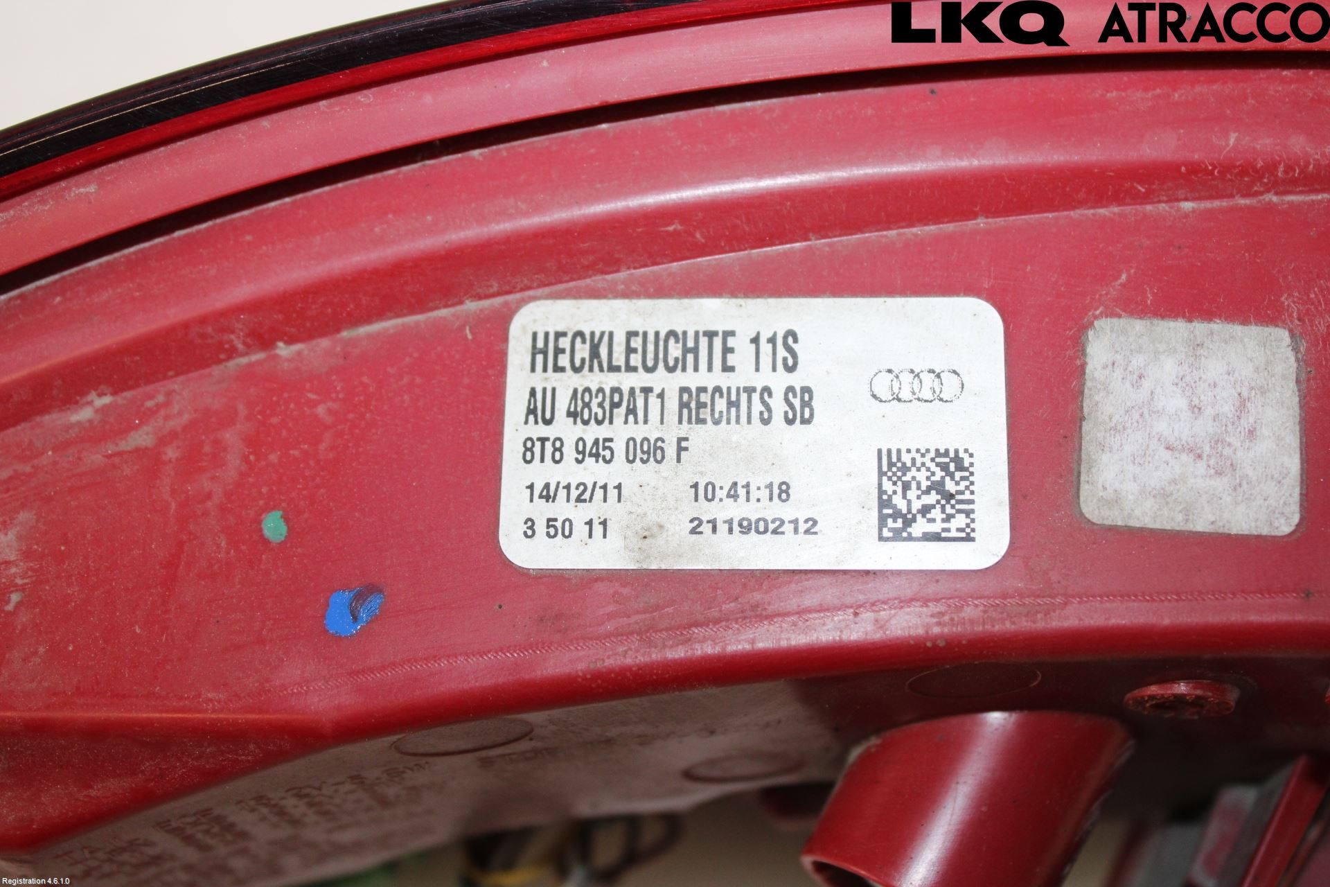 Audi A5 07-16 Baklykt Høyre