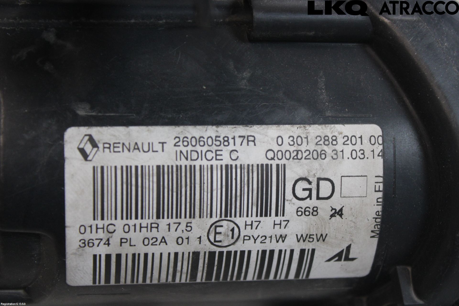 Renault MEGANE III 09-15 Frontlykt Venstre