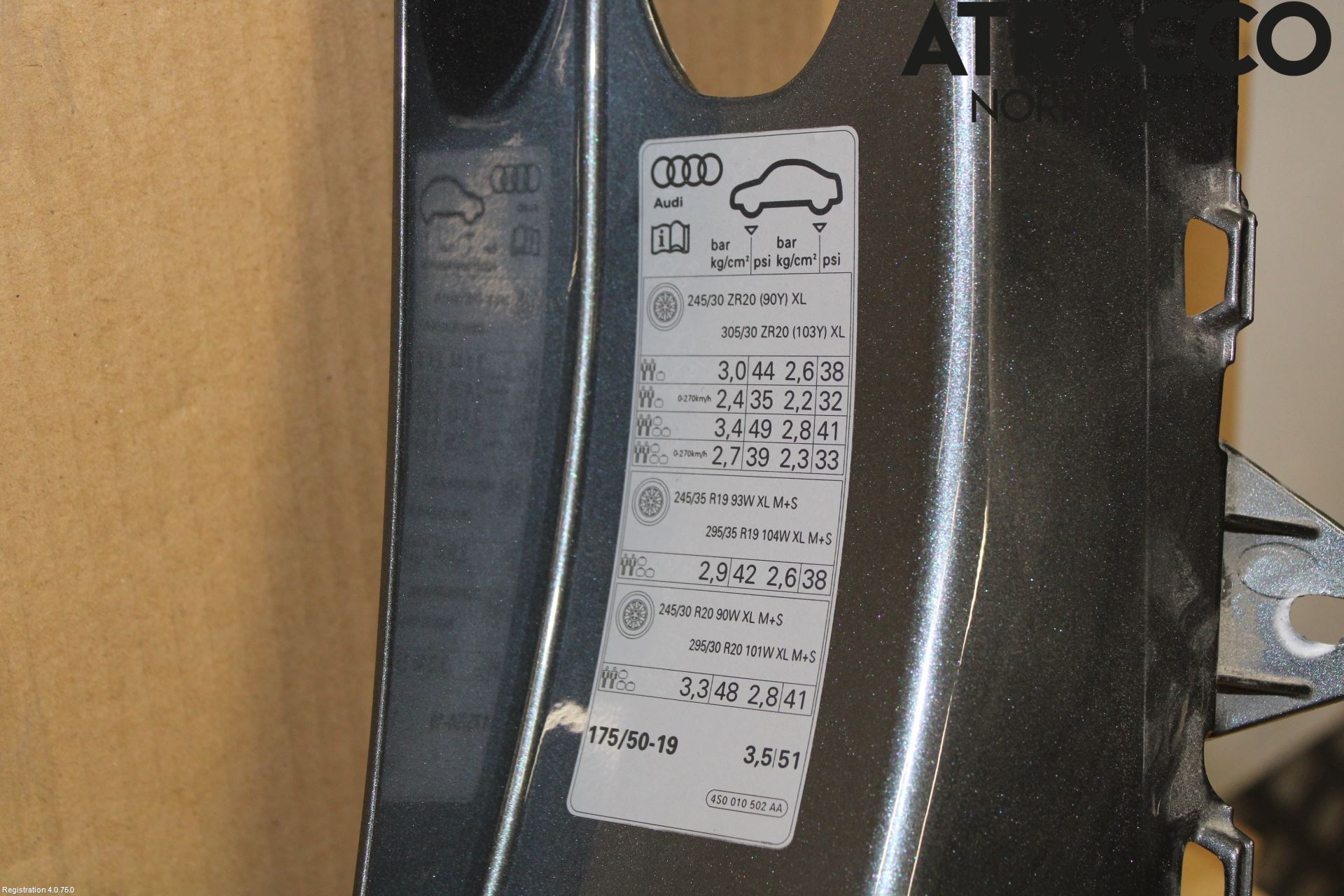 Audi R8 Innr Deksel A-B-C Stolpe