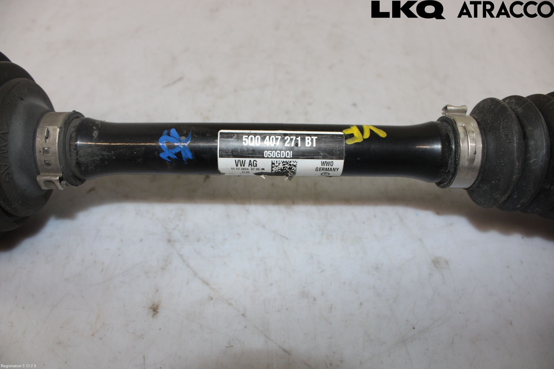 Volkswagen VW GOLF / E-GOLF VIII 20- Drivaksel Foran Kompl Venstre