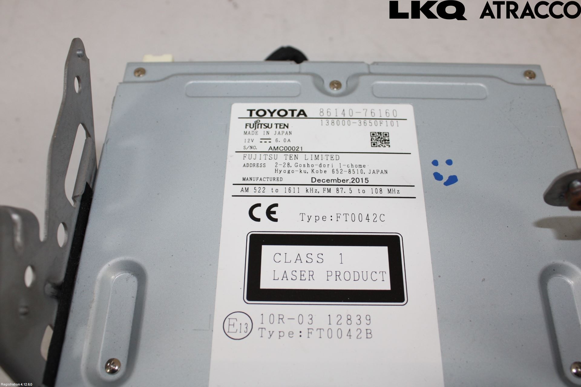 Lexus CT 200h Stereo Radio Med Cd