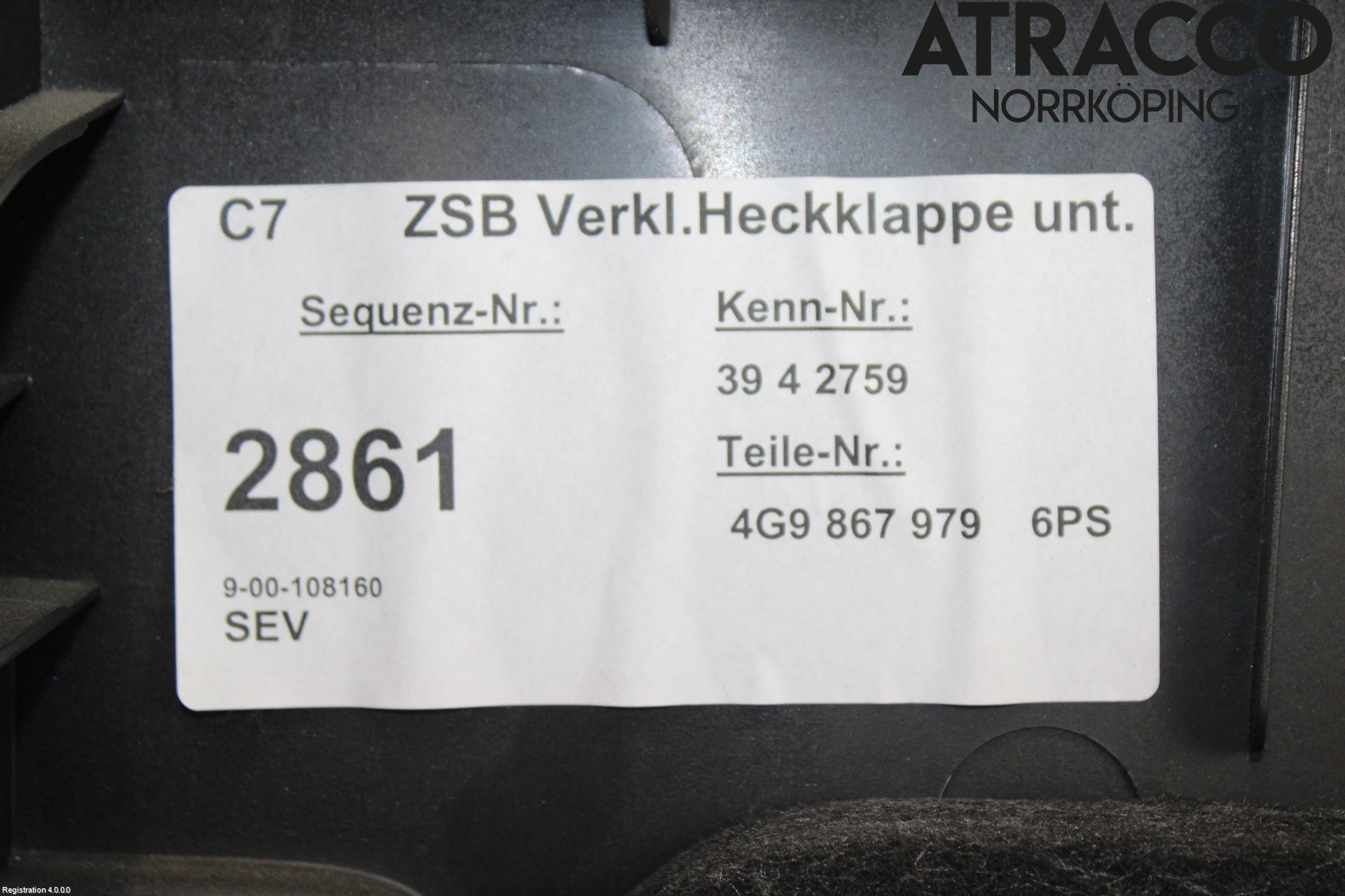 Audi A6/S6 4G 11-18 Innr Bakluketrekk