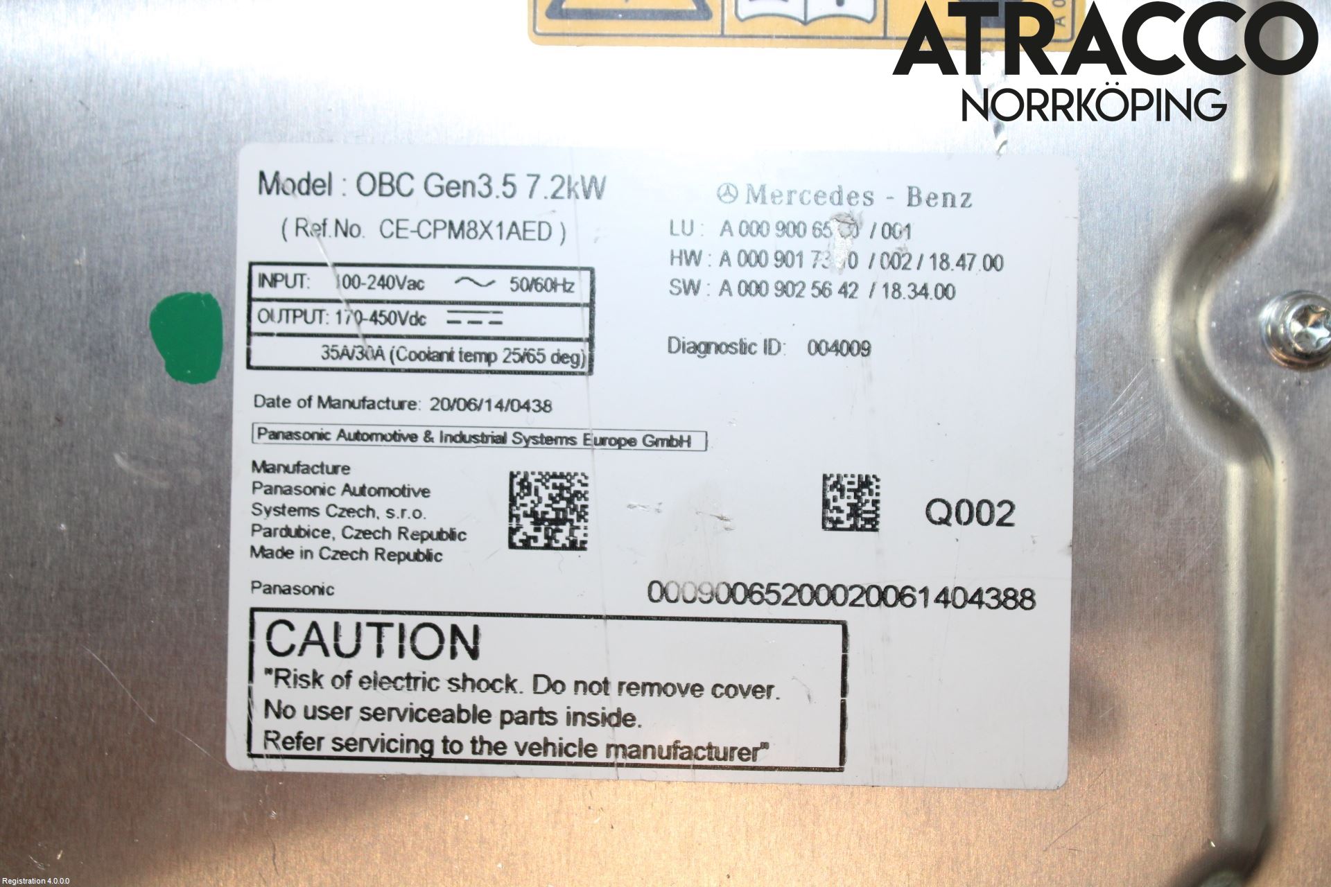 Mercedes-Benz MB EQC (N293) 20- Batterilader Hybrid