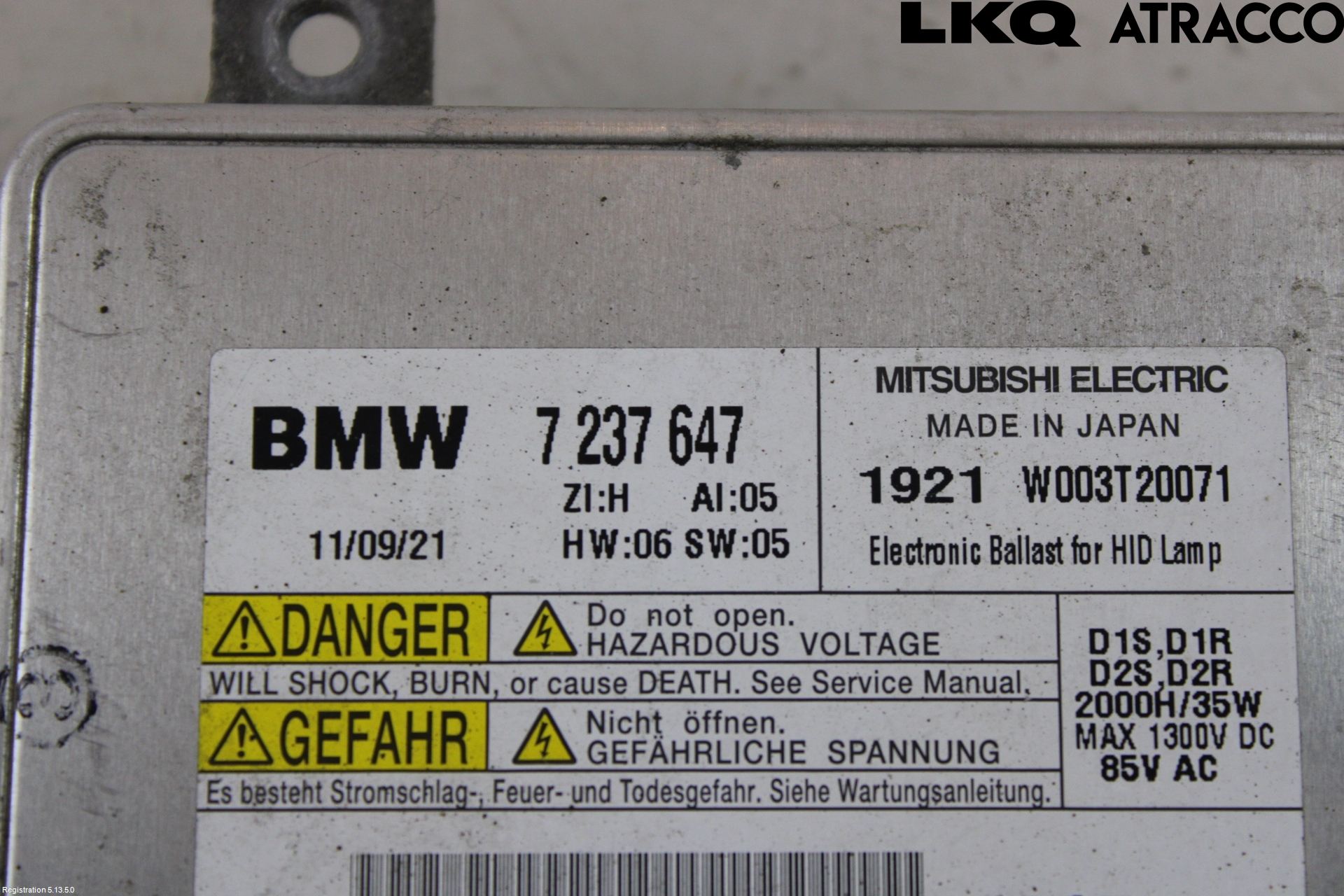 BMW 5 F10/F11/F18 09-17 Styreenhet Xenon
