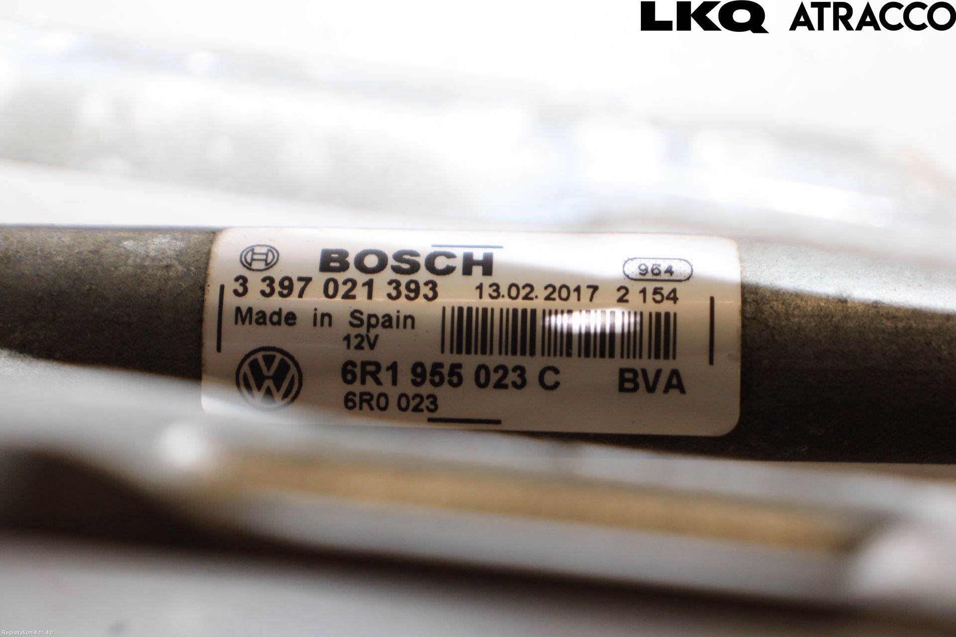 Volkswagen VW POLO 10-17 Viskeroverføring Frontrute