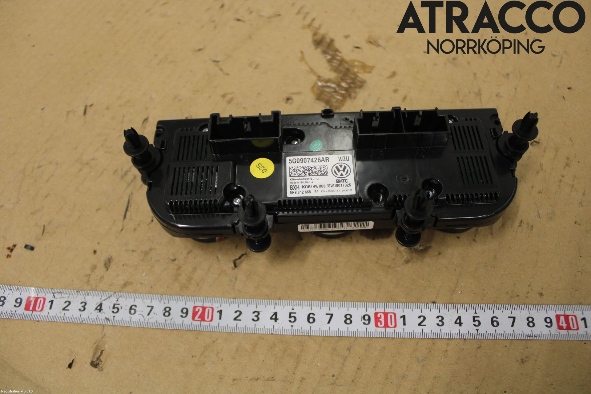 Volkswagen VW GOLF / E-GOLF VII 13-20 Varmeapparat Panel(Regulering)