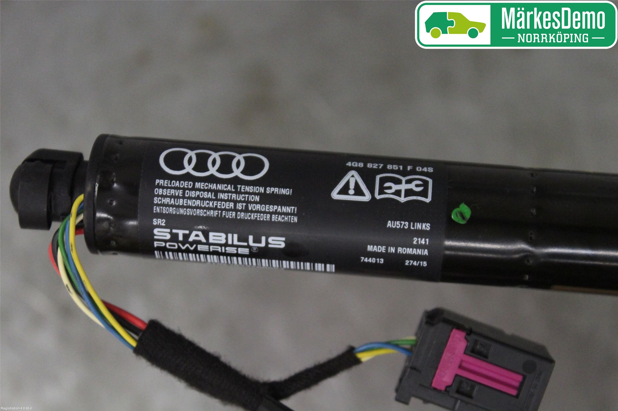 Audi A7/S7 4G 11-17 Baklukeåpner Automatisk