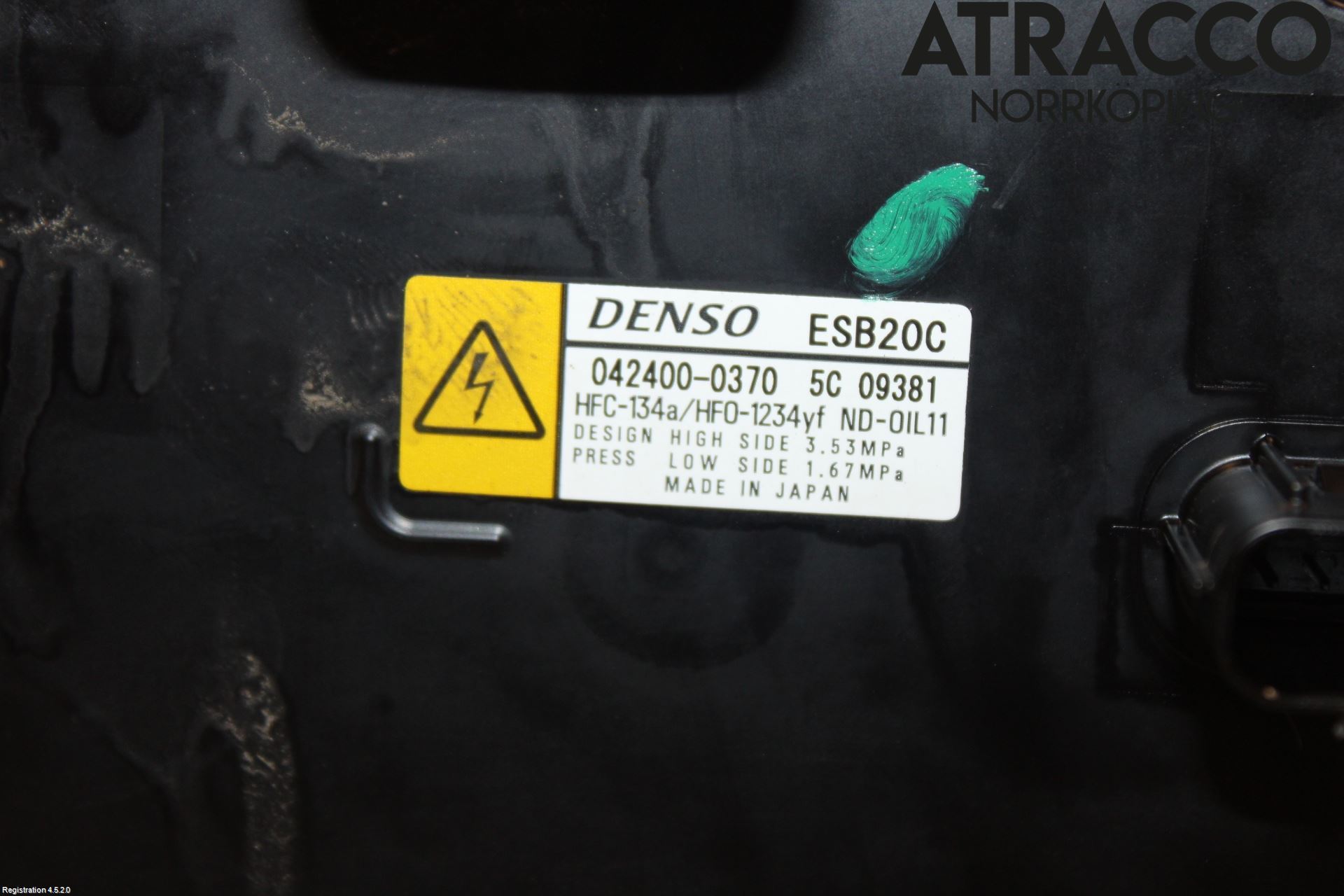 Toyota C-HR 16-23 Varme Ac Kompressor