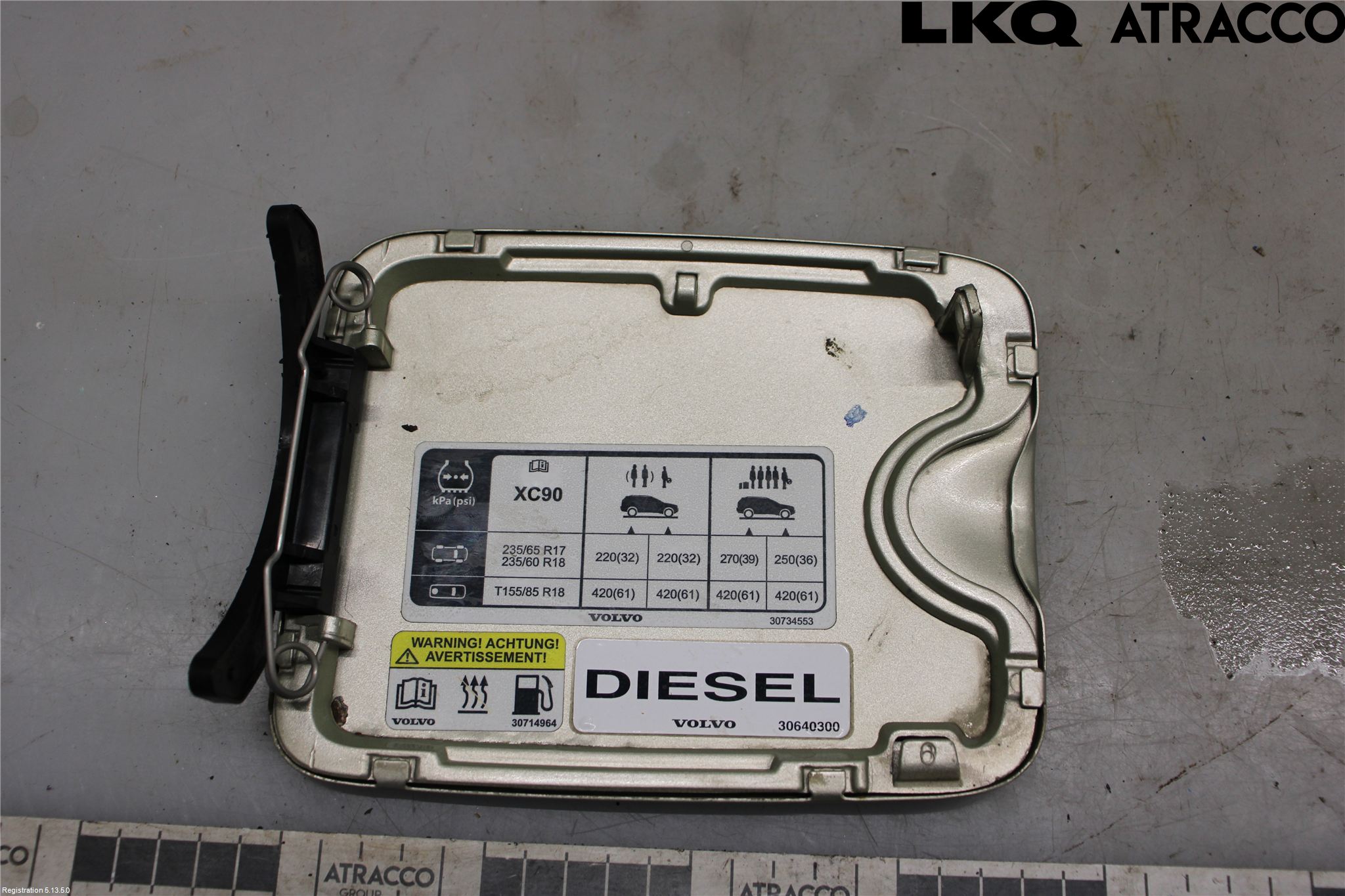 Volvo XC90 03-06 Drivstoff Tankluke