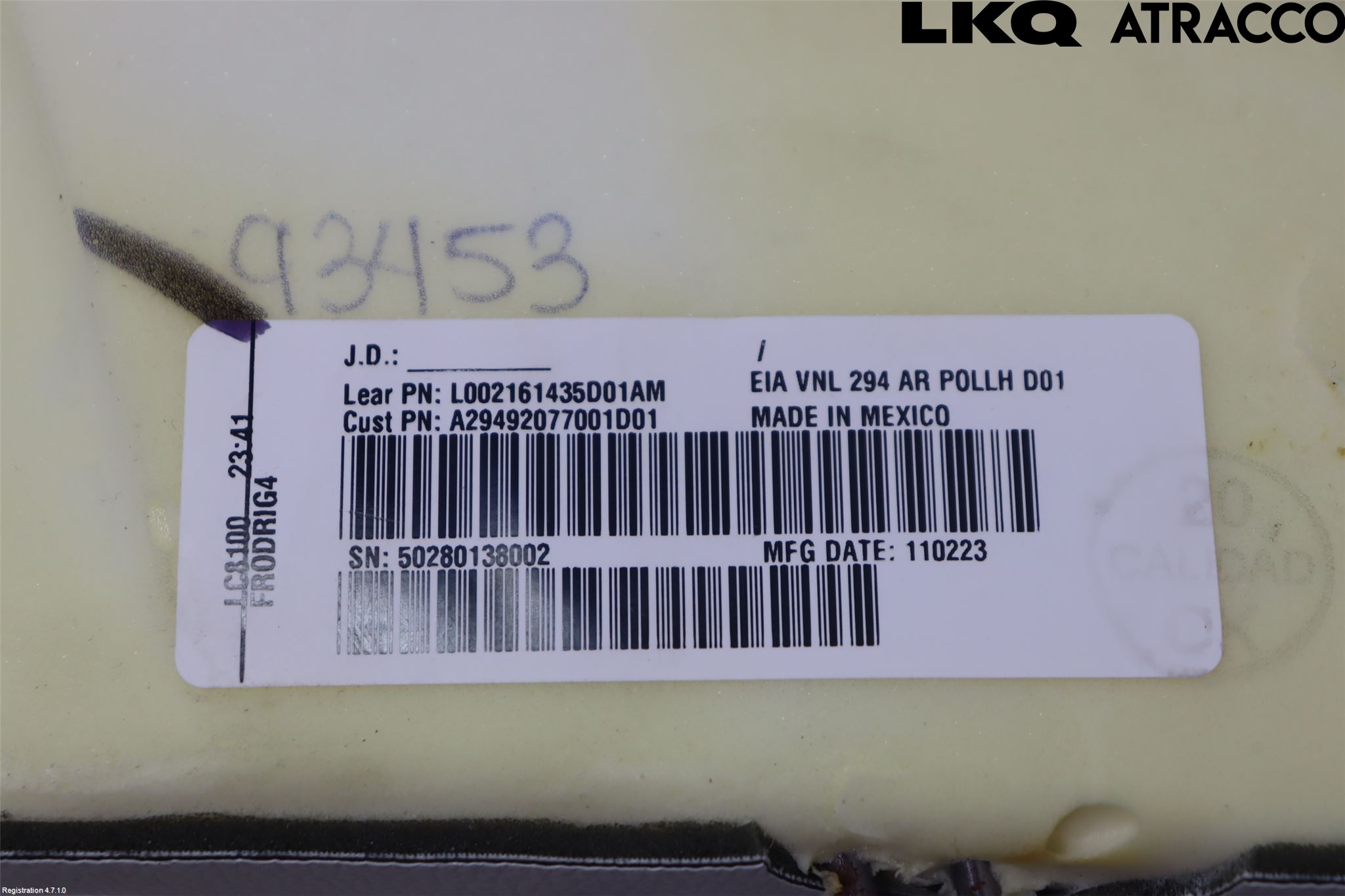 Mercedes-Benz MB EQE SUV (X294) 22- Innr Sidetrekk-Deksel