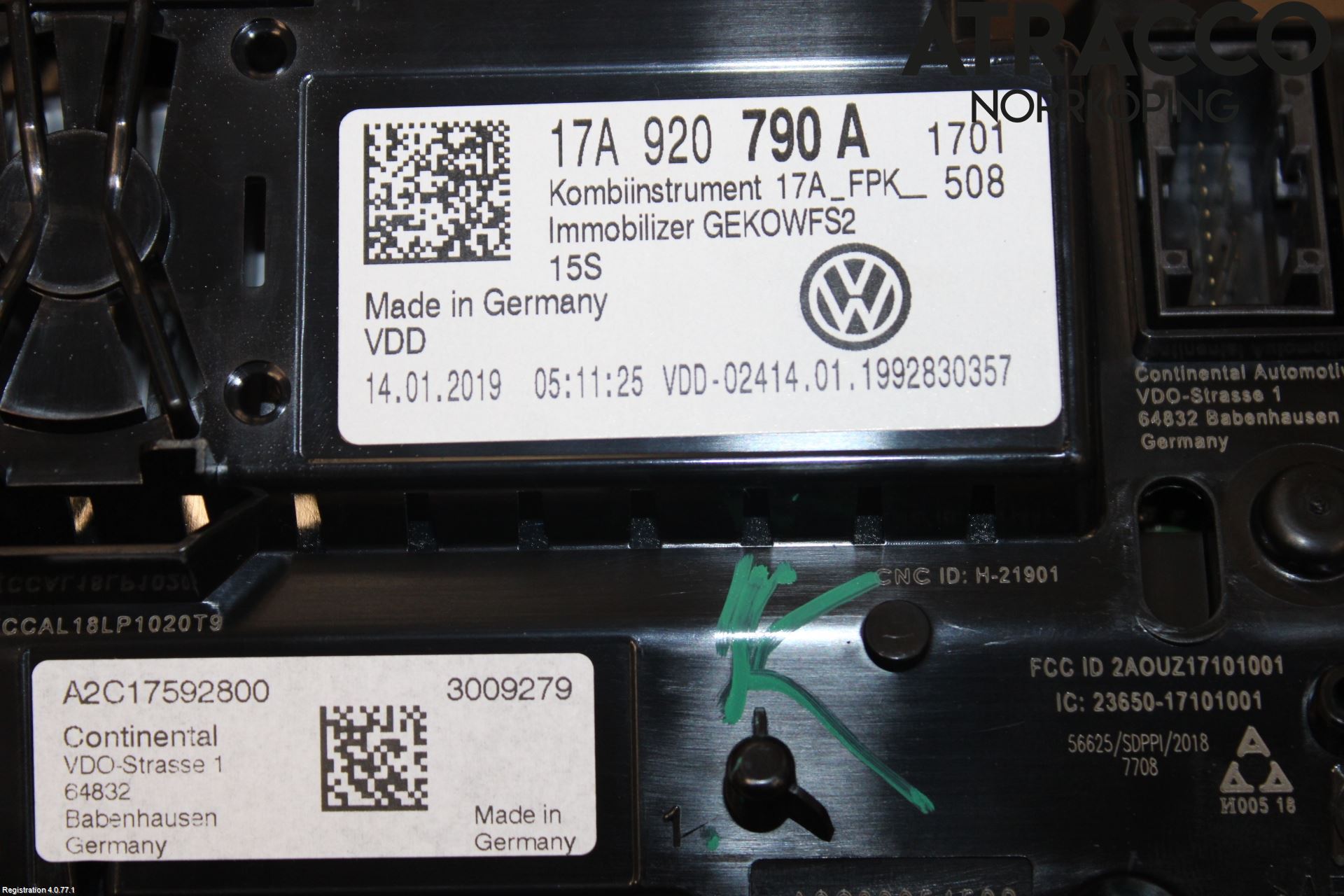 Volkswagen VW T-ROC 18- Instr Kombinert