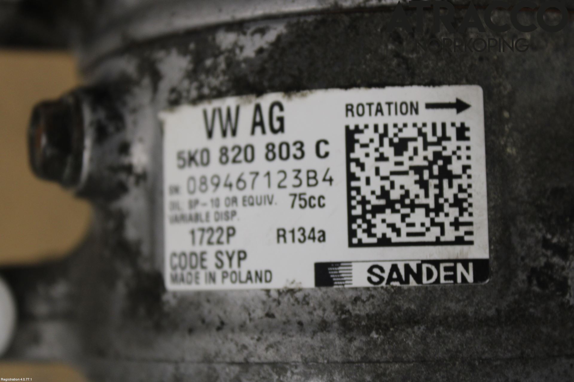 Volkswagen VW PASSAT 11-14 Varme Ac Kompressor