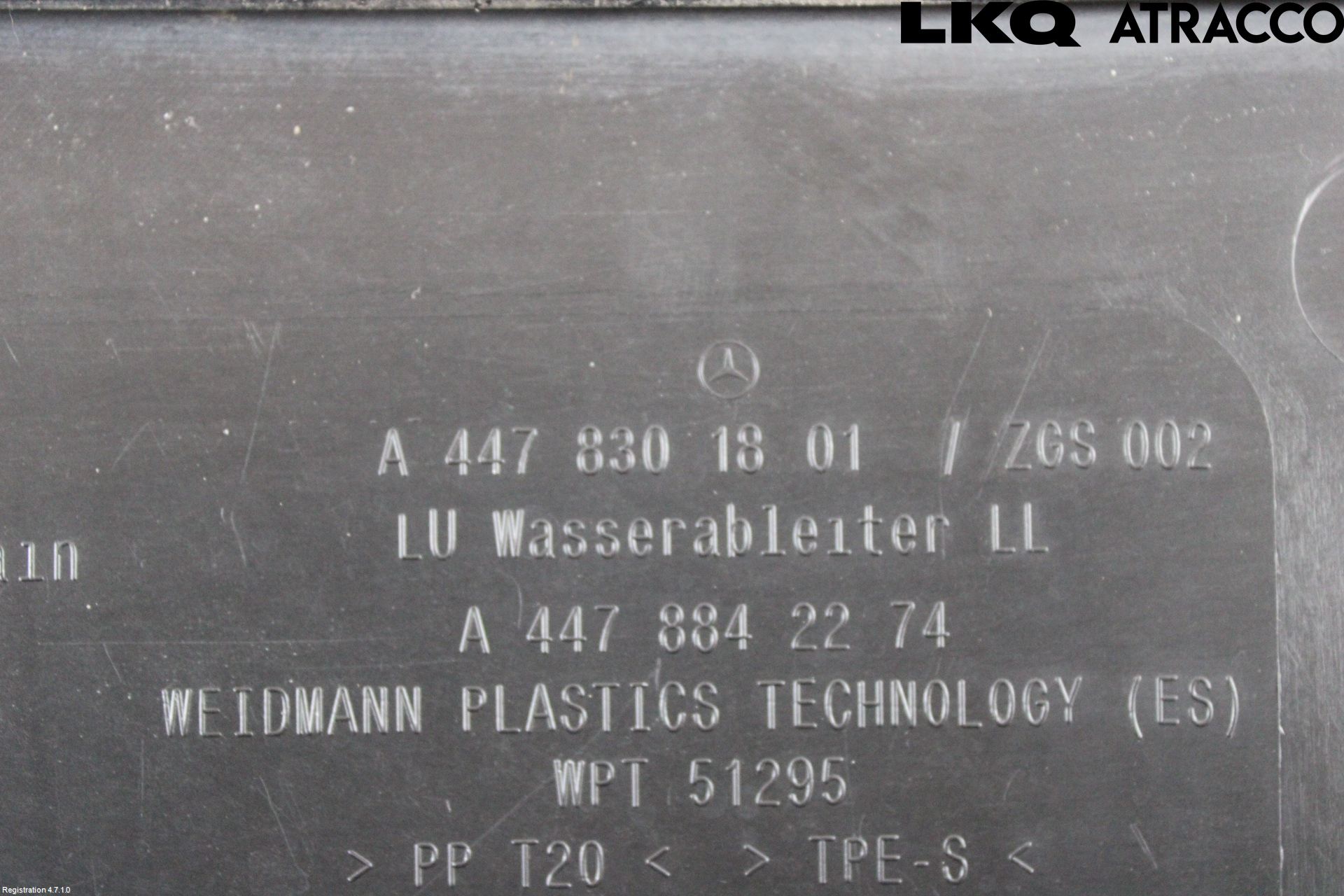Mercedes-Benz MB VITO/V-KLASS (W640,W447,W448) 14- Visker Deksel-Grill-Under Frr