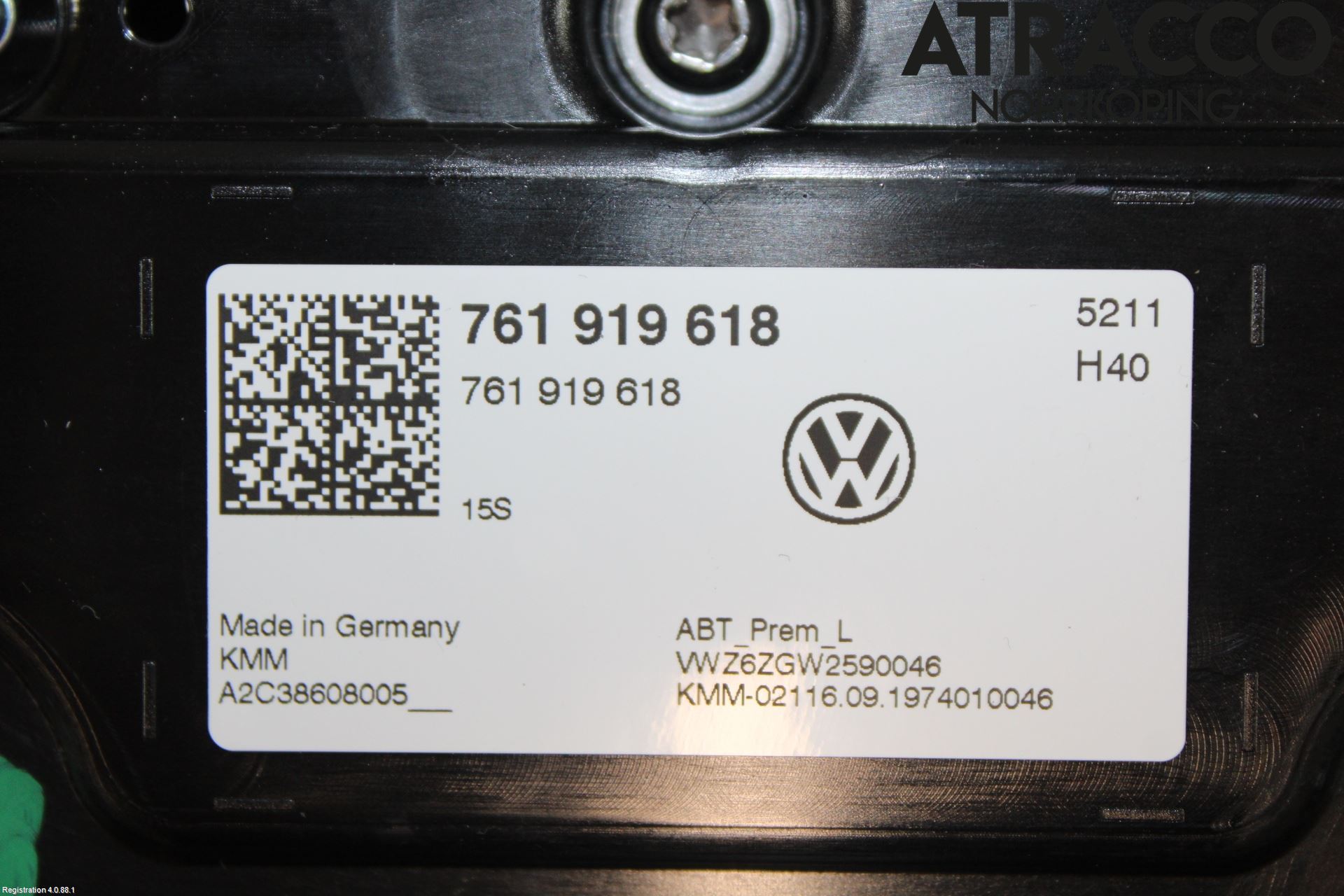 Volkswagen VW TOUAREG CR 18- Instr Skjerm Dvd-Gps-Ac-Tlf