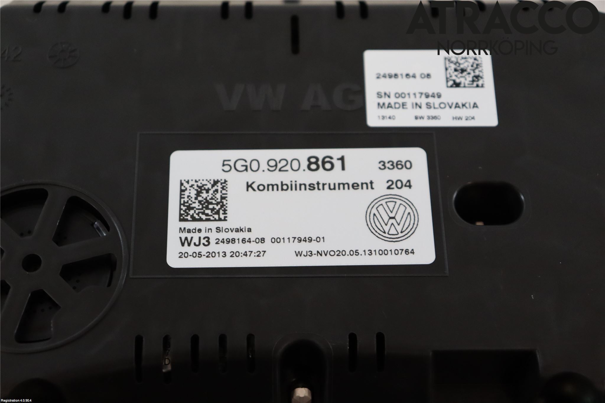 Volkswagen VW GOLF / E-GOLF VII 13-20 Instr Kombinert