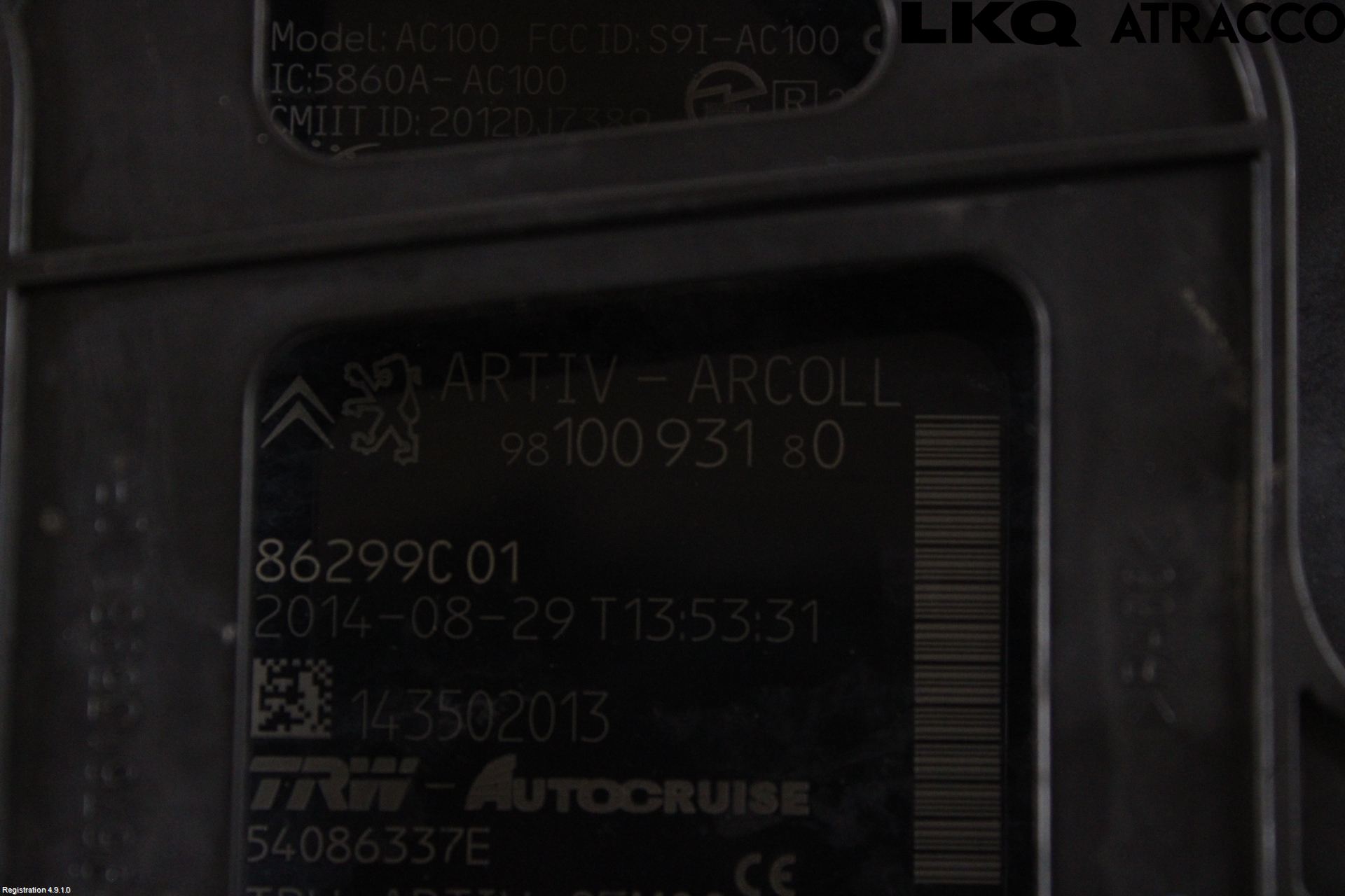 Peugeot 308 14-21 Sensor Kollisjonsbeskyttelse