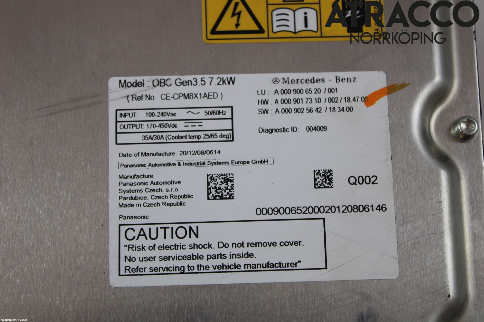 Mercedes-Benz MB EQC (N293) 20- Batterilader Hybrid