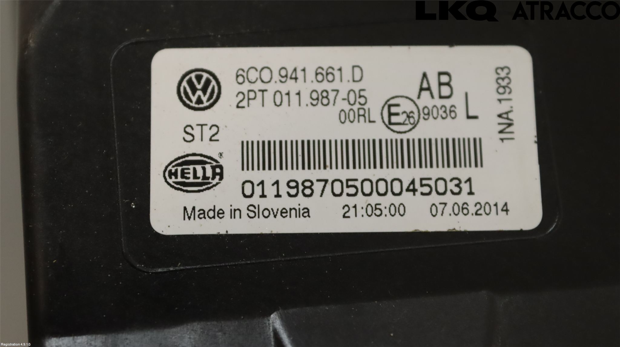 Volkswagen VW POLO 10-17 Frontlykt-Kurve-Tåkelys