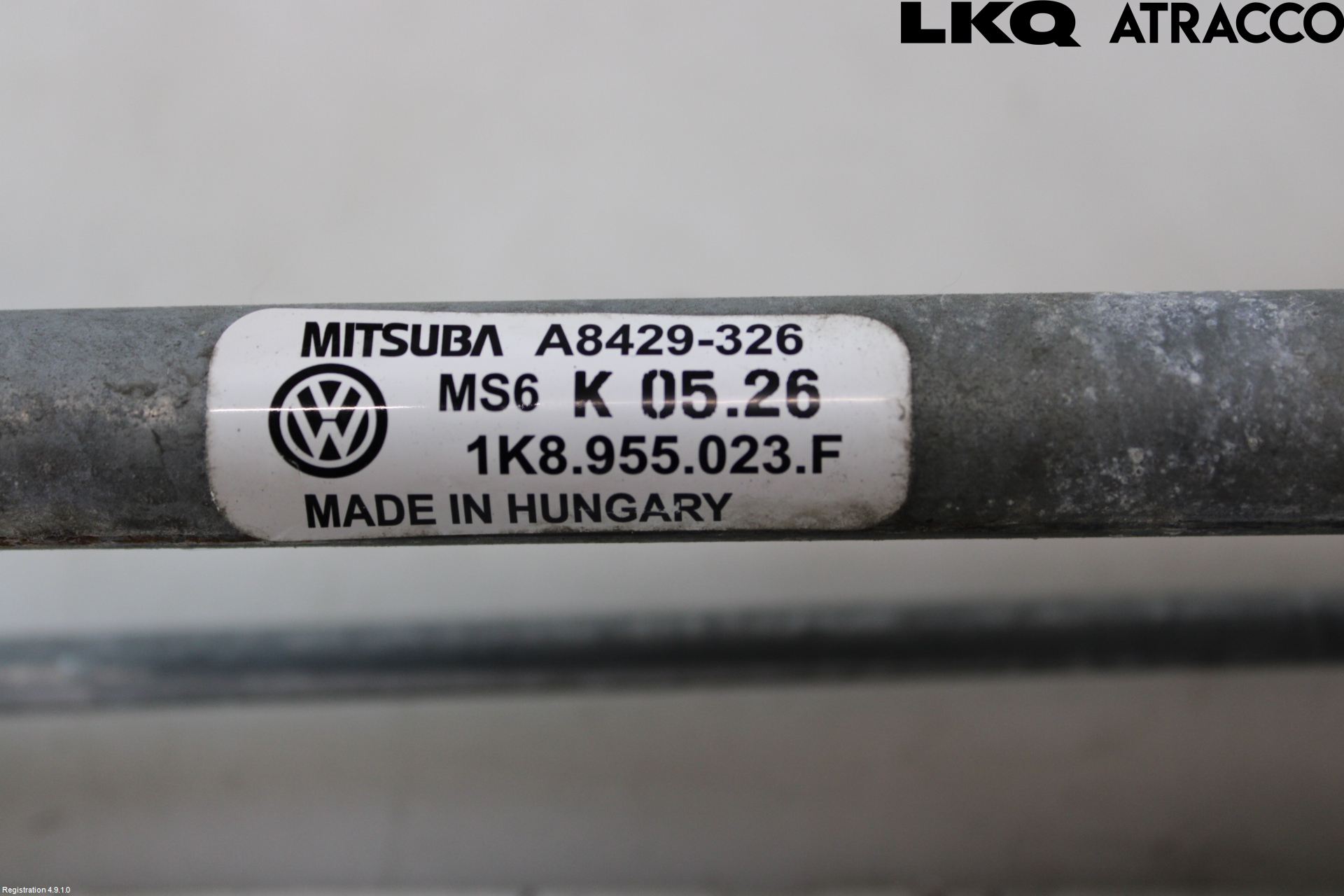 Volkswagen VW SCIROCCO 09-17 Viskeroverføring Frontrute