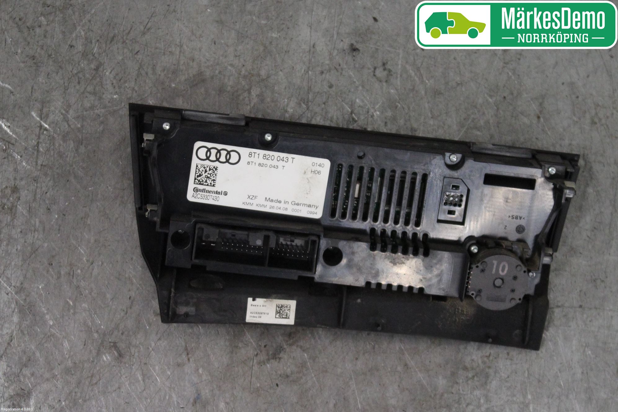 Audi A4/S4 08-11 Varmeapparat Panel(Regulering)