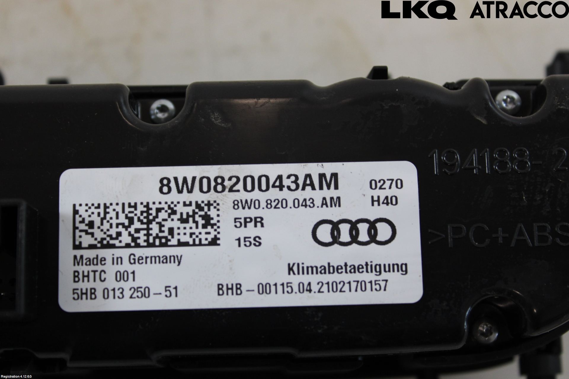 Audi A4/S4 B9 20- Varmeapparat Panel(Regulering)