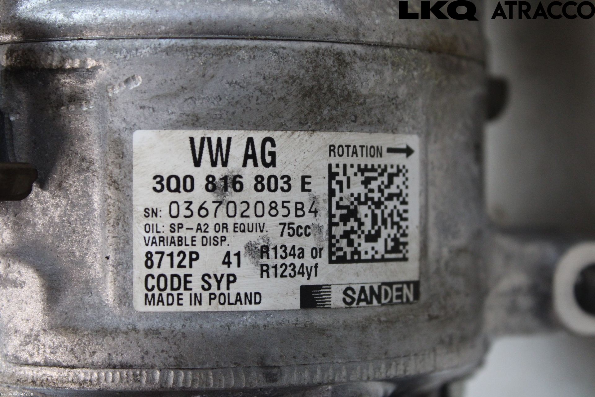 Volkswagen VW TAIGO 22- Varme Ac Kompressor