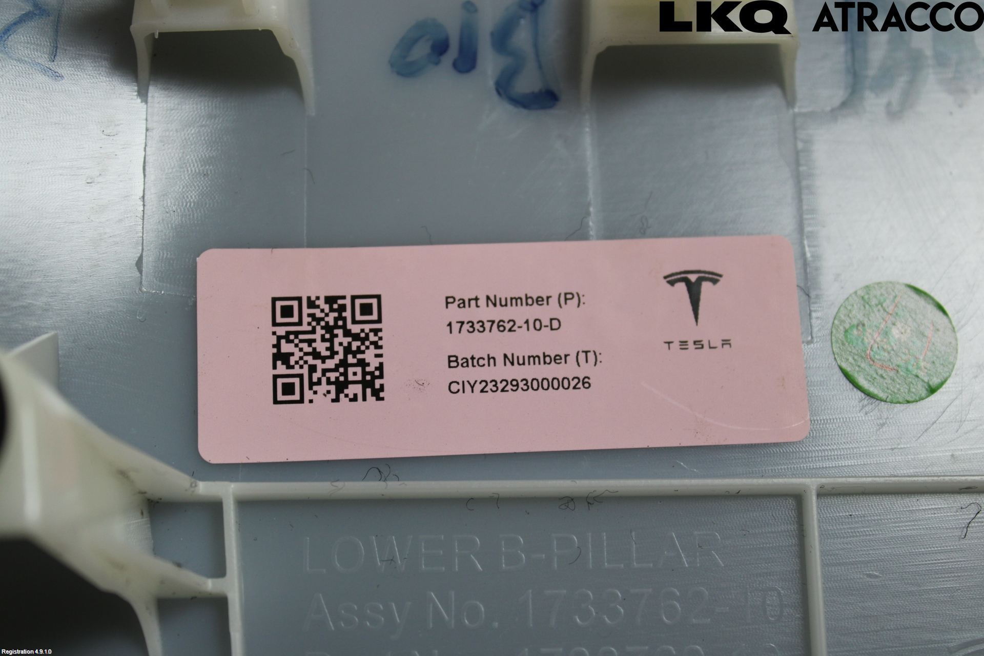 Tesla MODEL 3 17- Innr Deksel A-B-C Stolpe