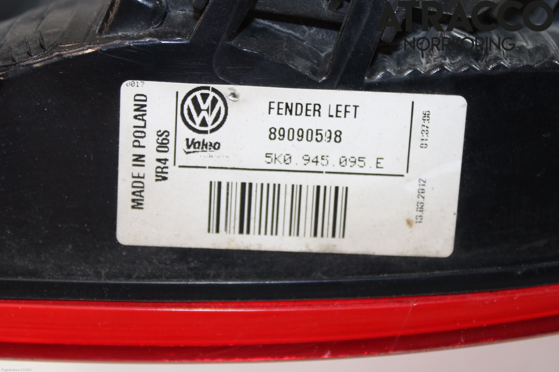 Volkswagen VW GOLF VI 09-13 Baklykt Venstre