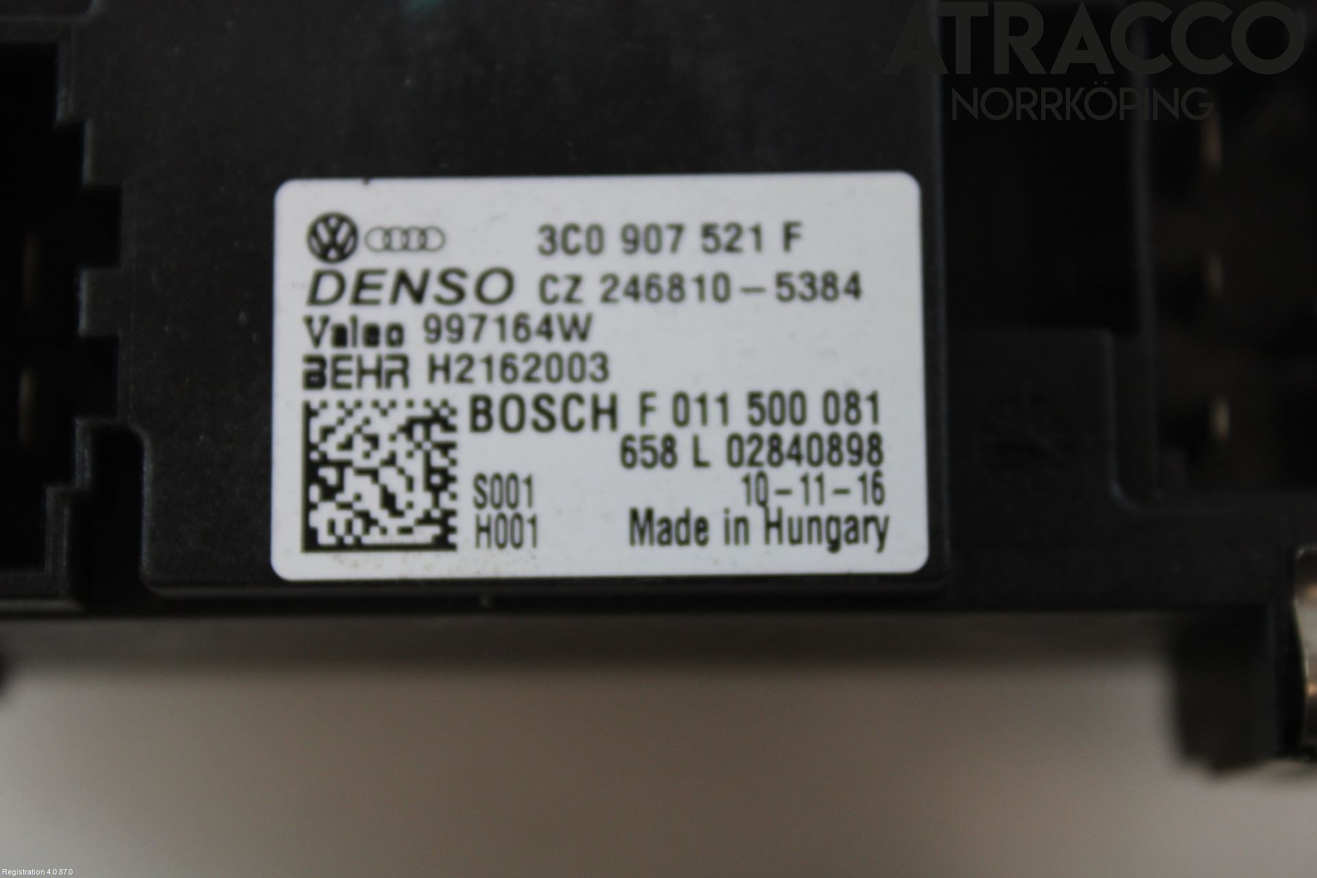Volkswagen VW GOLF VI 09-13 Varmeapparat Viftemotstand
