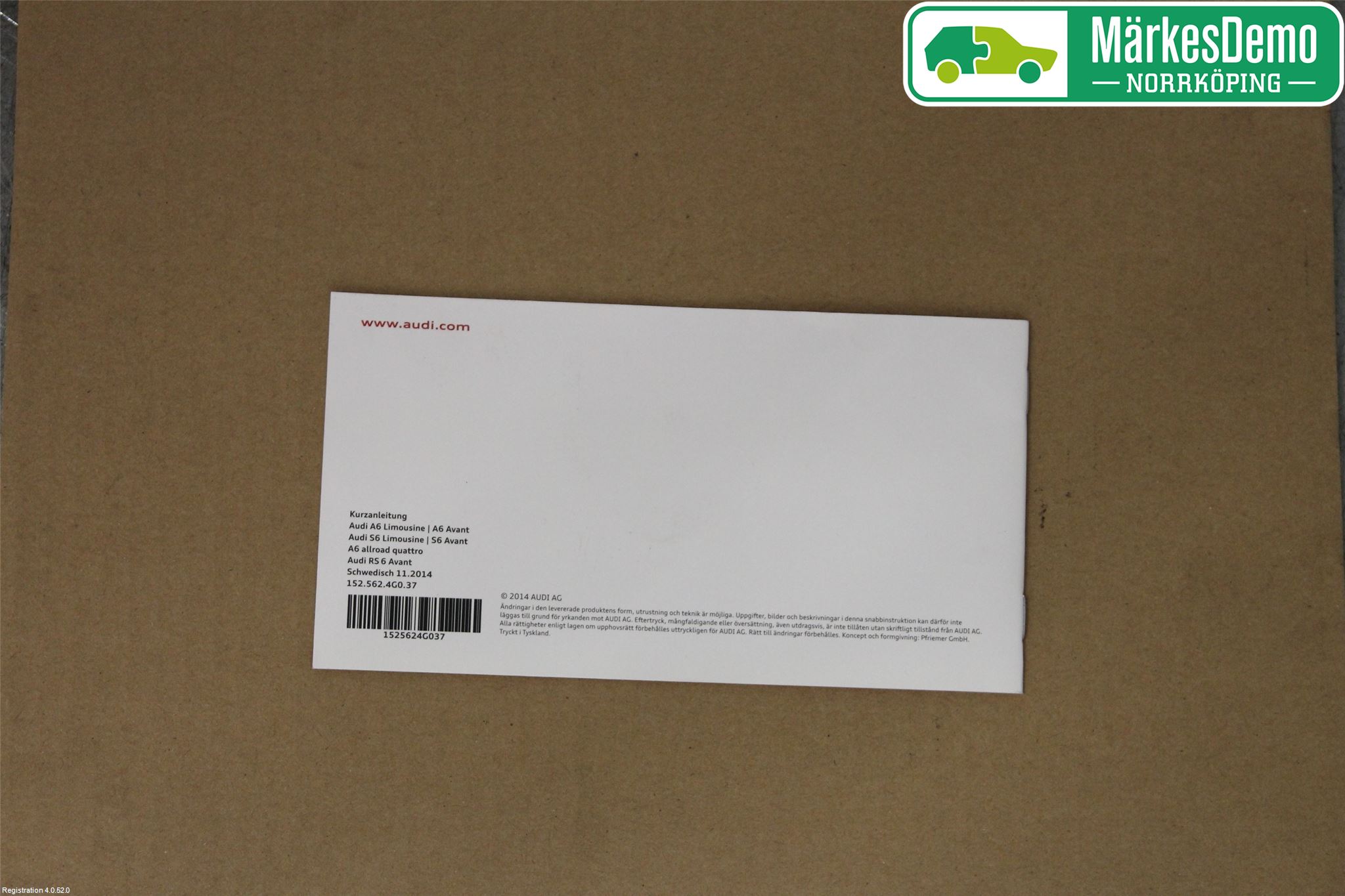 Audi A6/S6 4G 11-18 Instruksjonsbok
