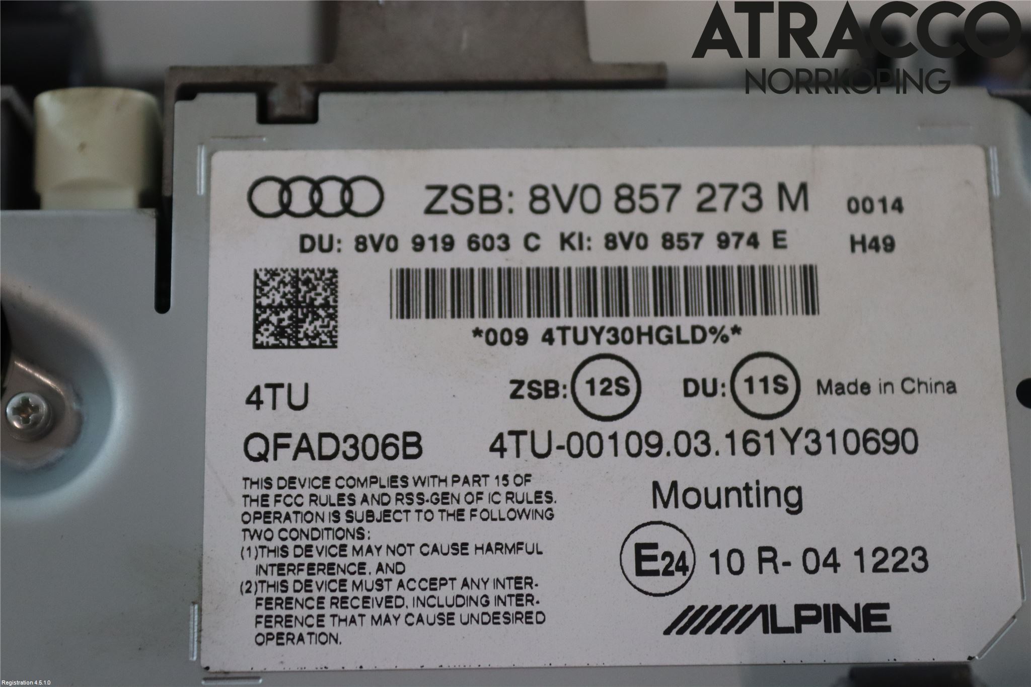 Audi A3/S3 8V 13-20 Instr Skjerm Dvd-Gps-Ac-Tlf