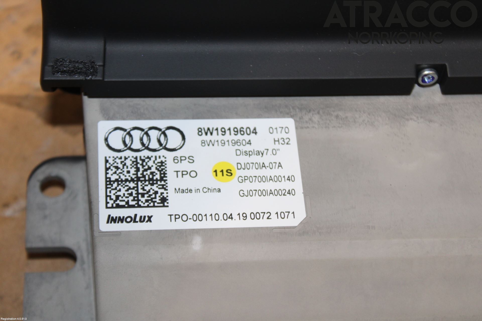 Audi A5 17- Instr Skjerm Dvd-Gps-Ac-Tlf
