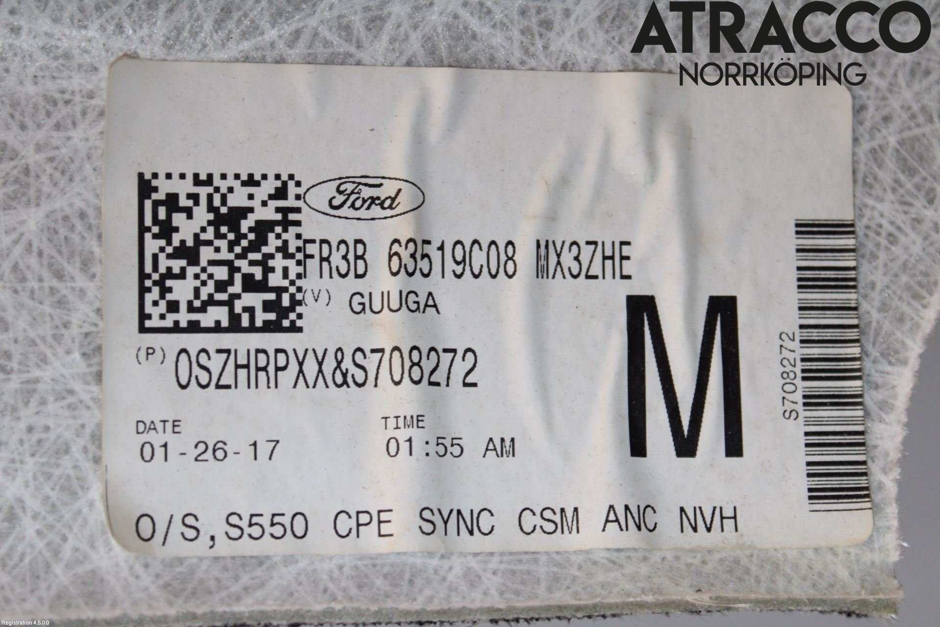Ford MUSTANG VI 15-22 Innvendig Takbrakett