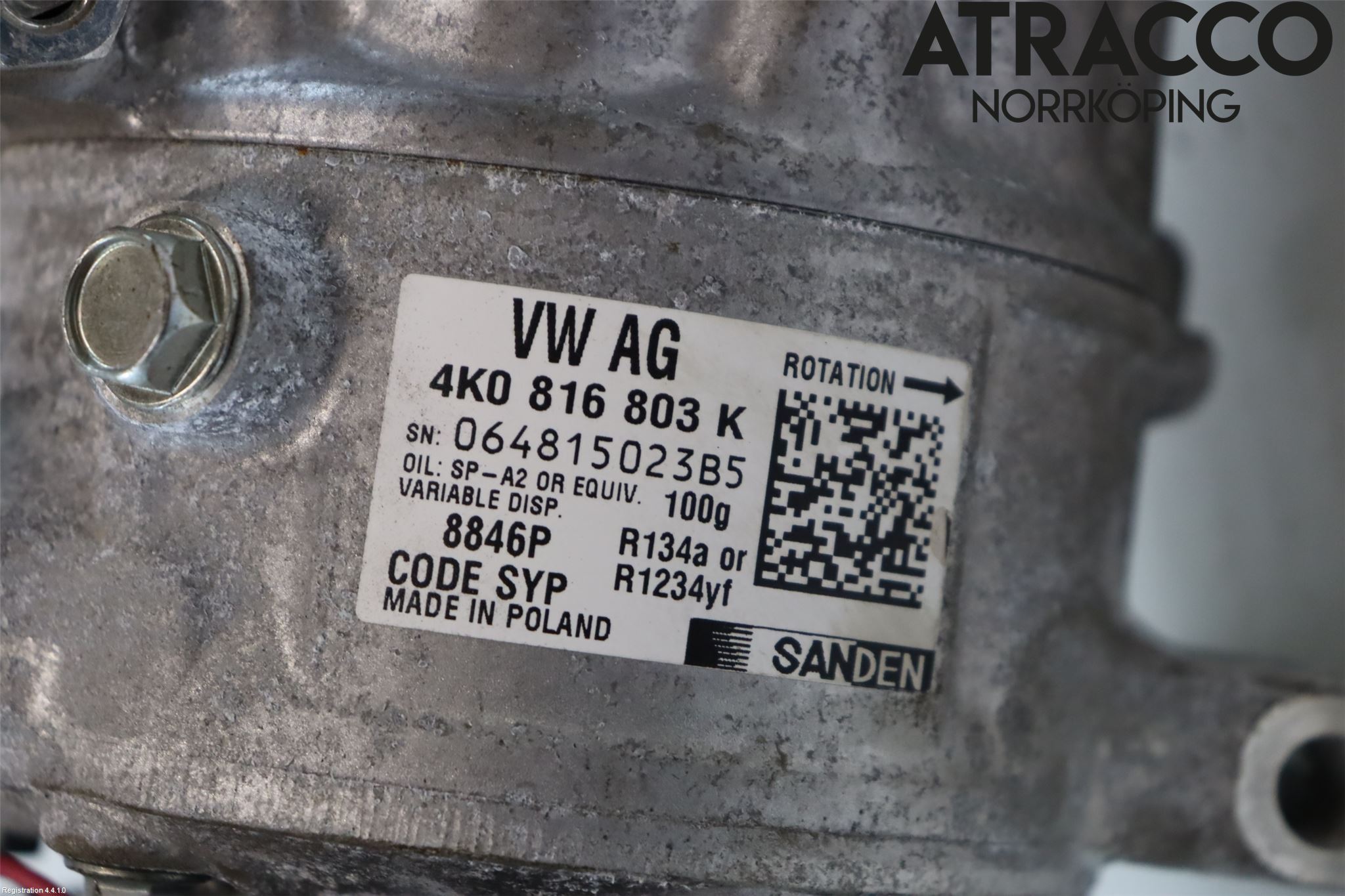 Audi A6/S6 E-TRON 24- Varme Ac Kompressor