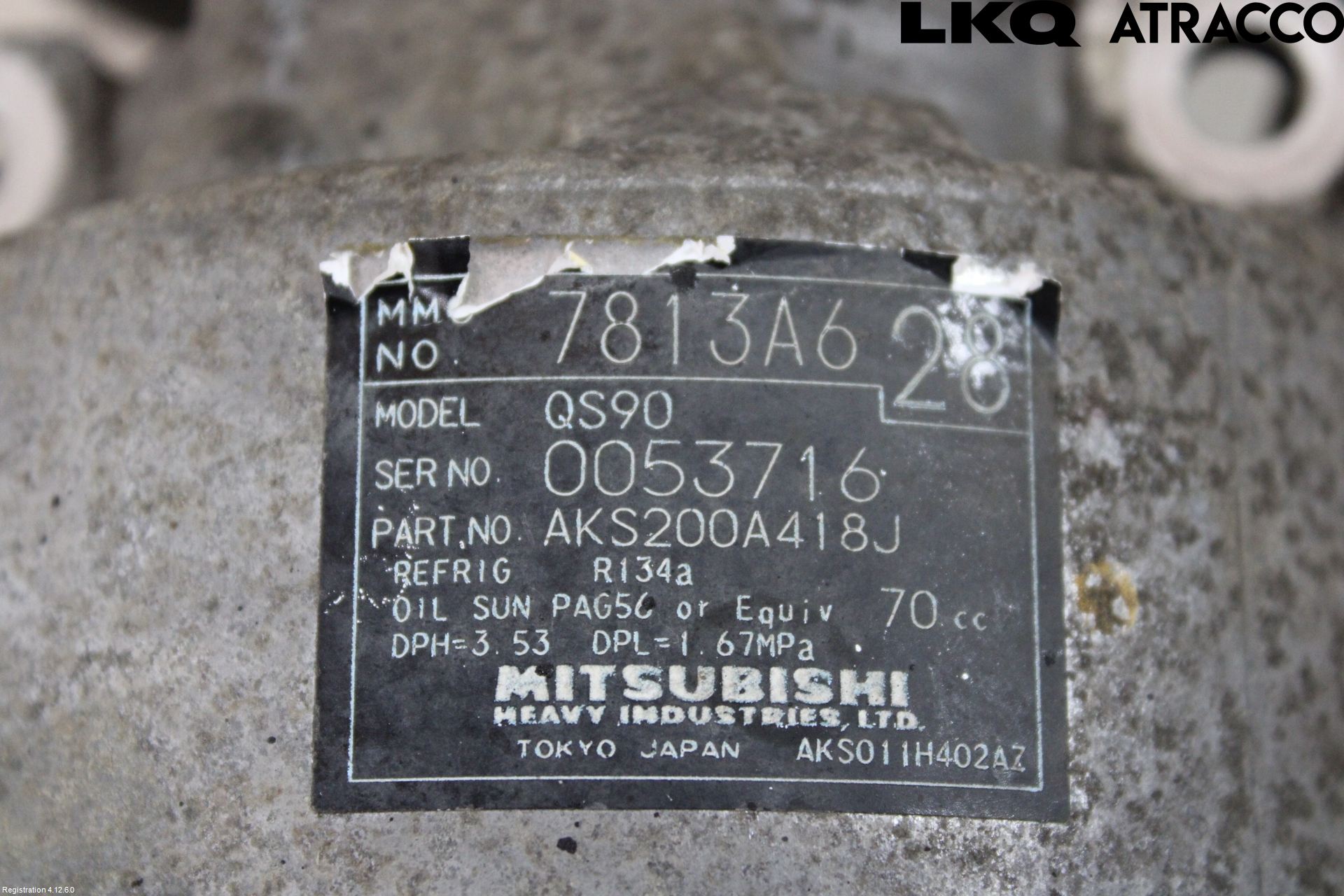 Mitsubishi OUTLANDER 13-21 Varme Ac Kompressor