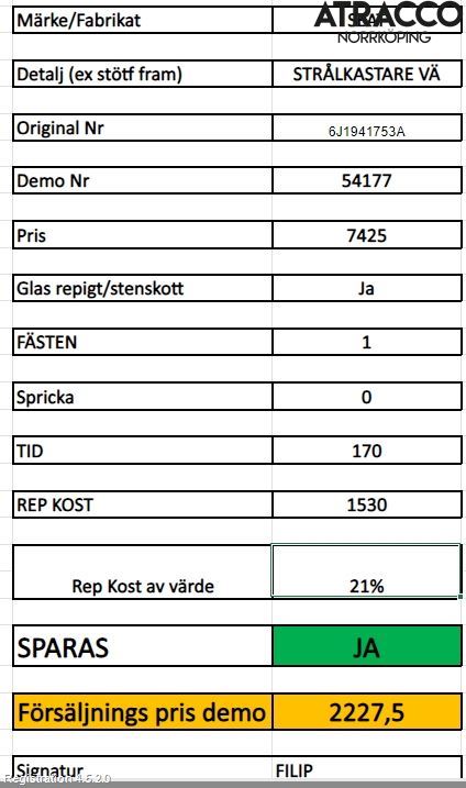 Seat IBIZA IV 08-16 Frontlykt Venstre