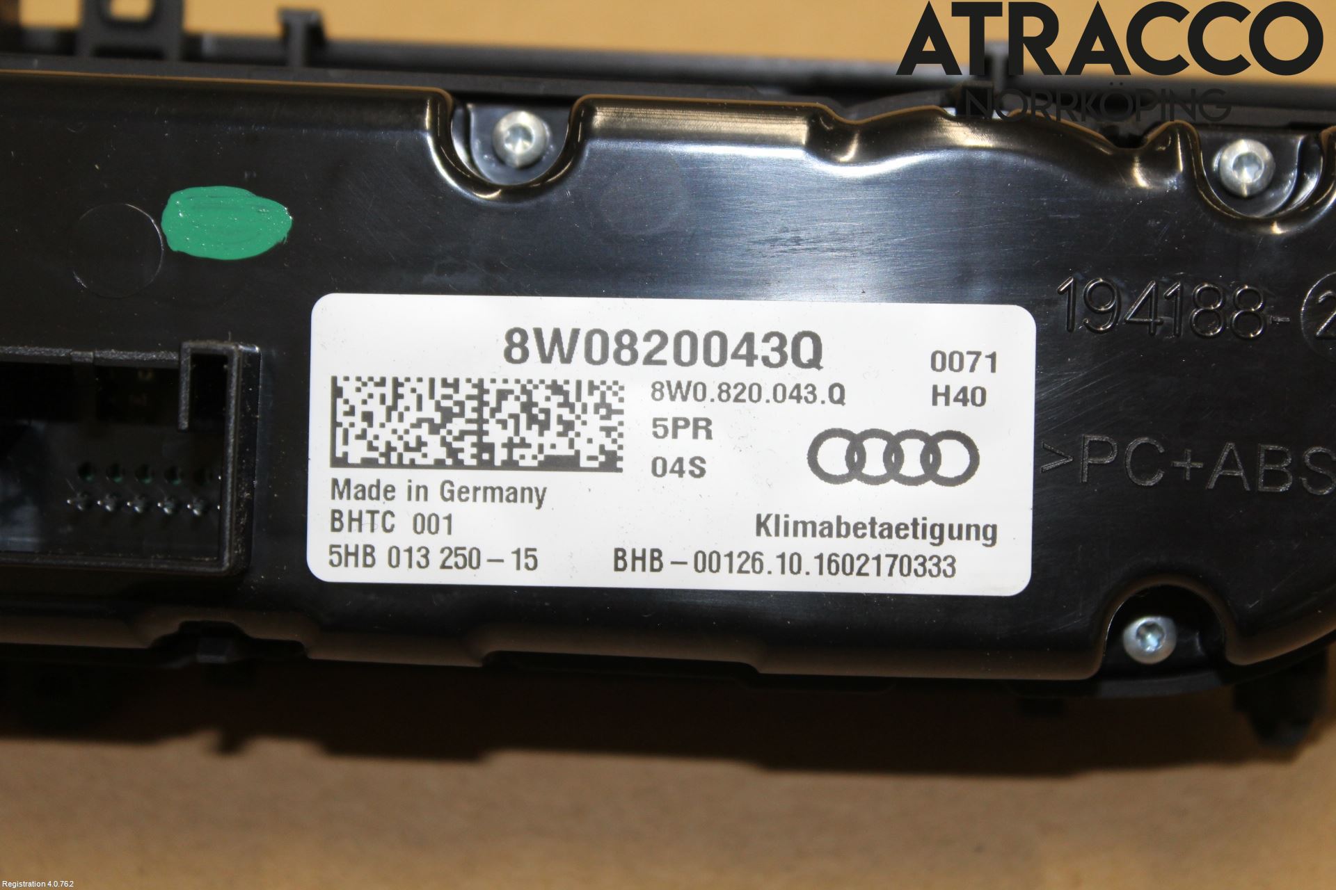 Audi A4/S4 B9 16-19 Varmeapparat Panel(Regulering)