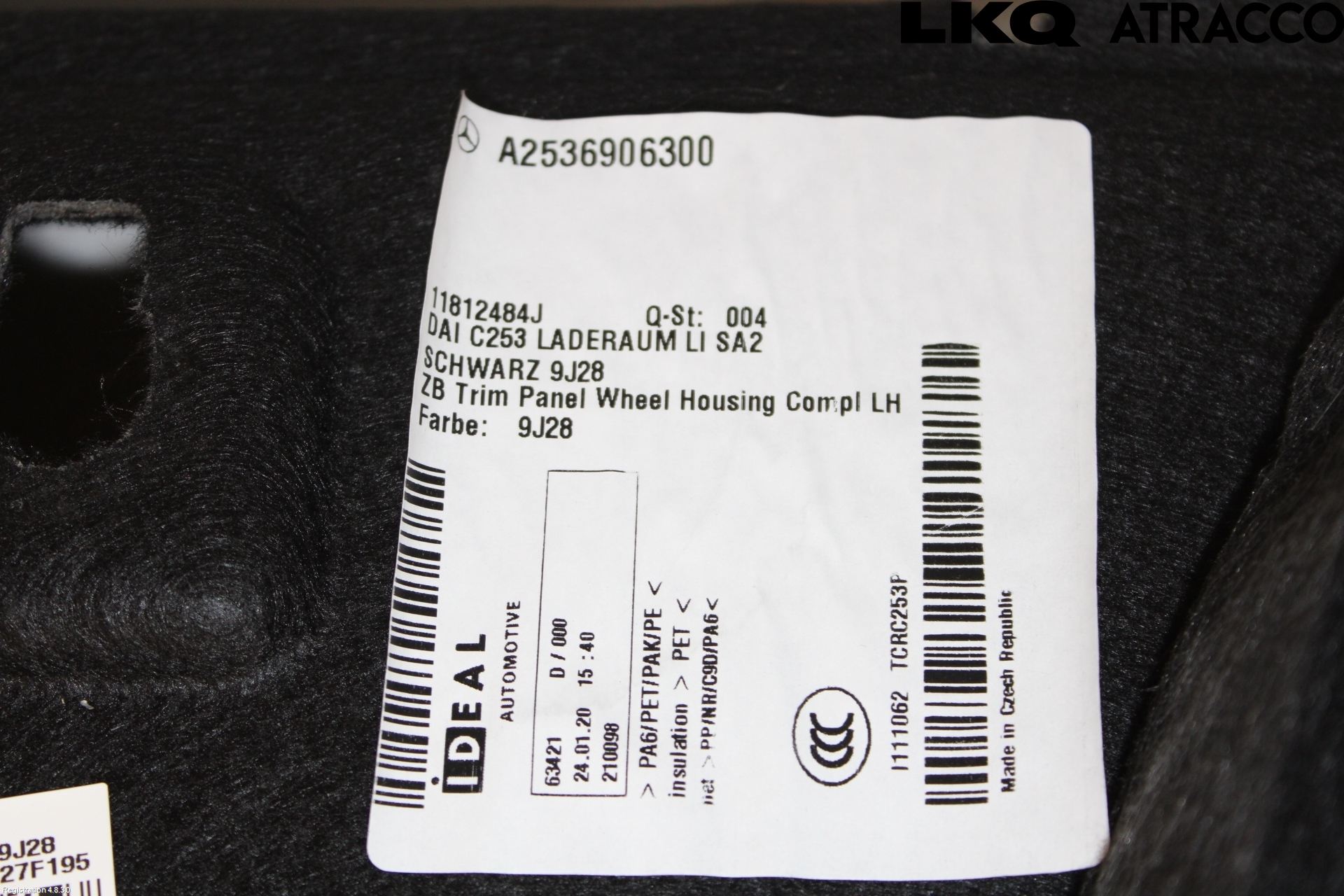 Mercedes-Benz MB GLC-KLASS (X253/C253) 15-22 Innr Sidetrekk-Deksel